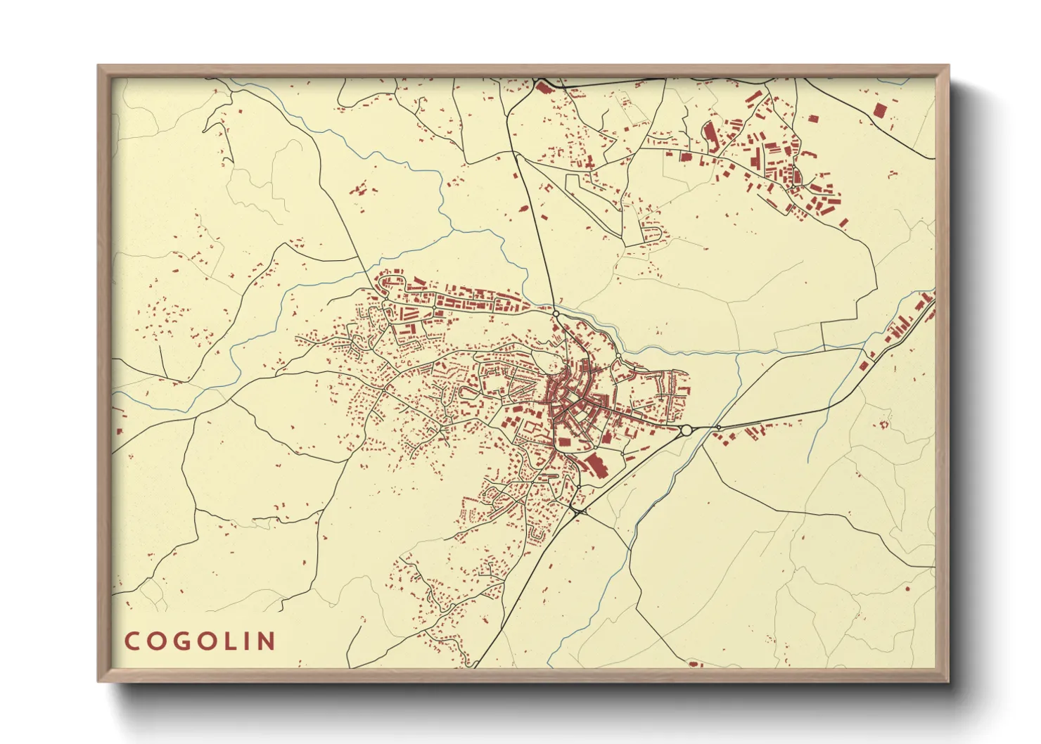 Une affiche de carte sur Cogolin