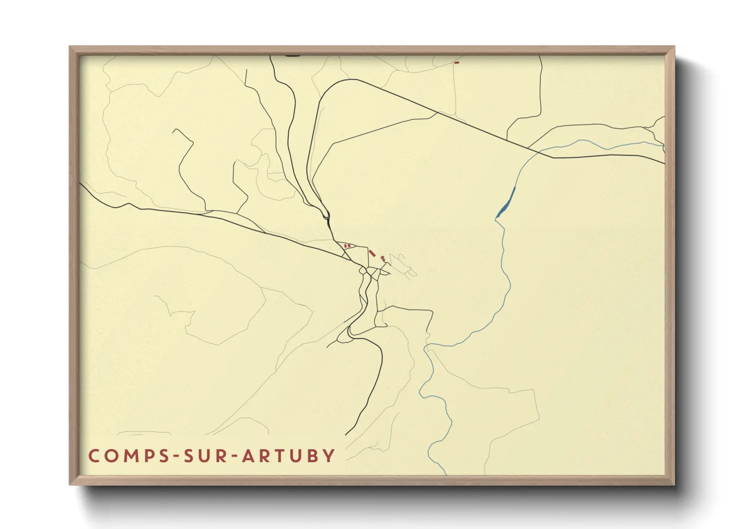 Une affiche de carte sur Comps-sur-Artuby