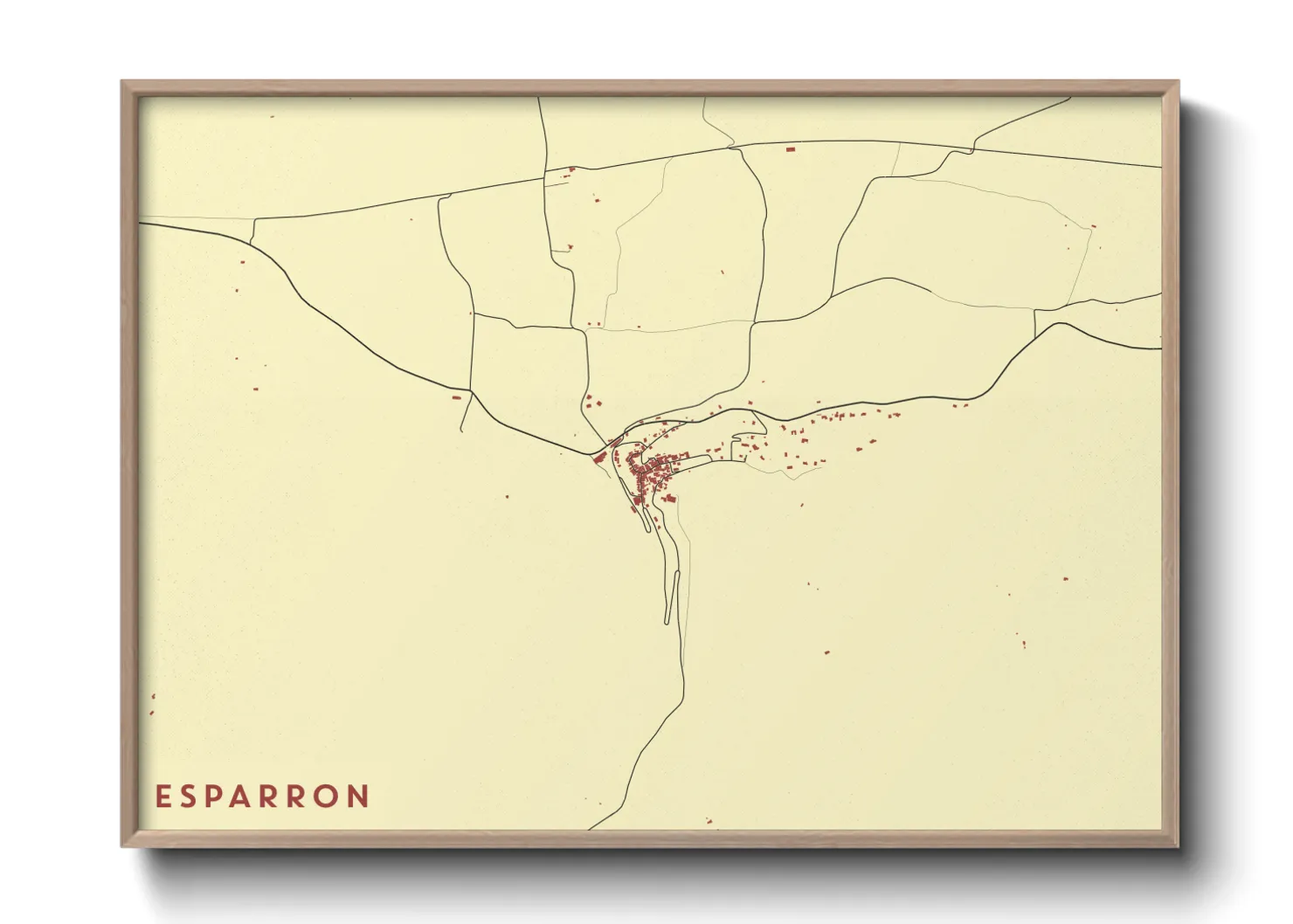 Une affiche de carte sur Esparron