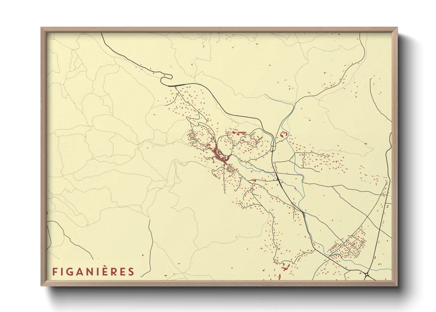 Une affiche de carte sur Figanières