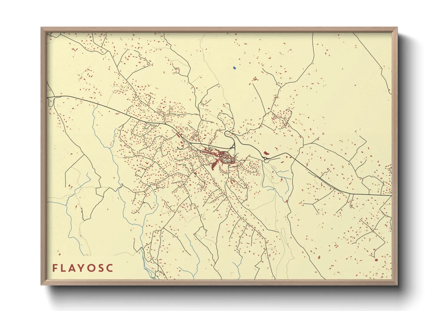 Une affiche de carte sur Flayosc