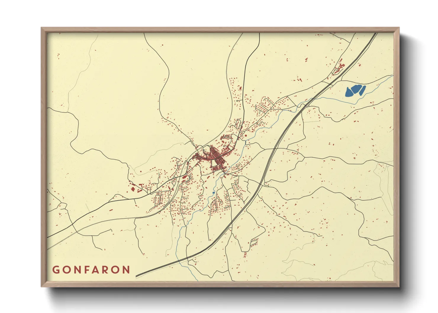 Une affiche de carte sur Gonfaron