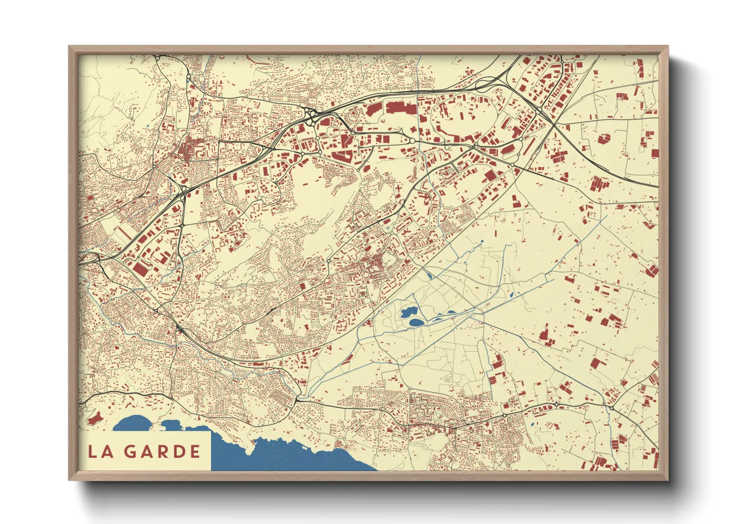 Une affiche de carte sur La Garde