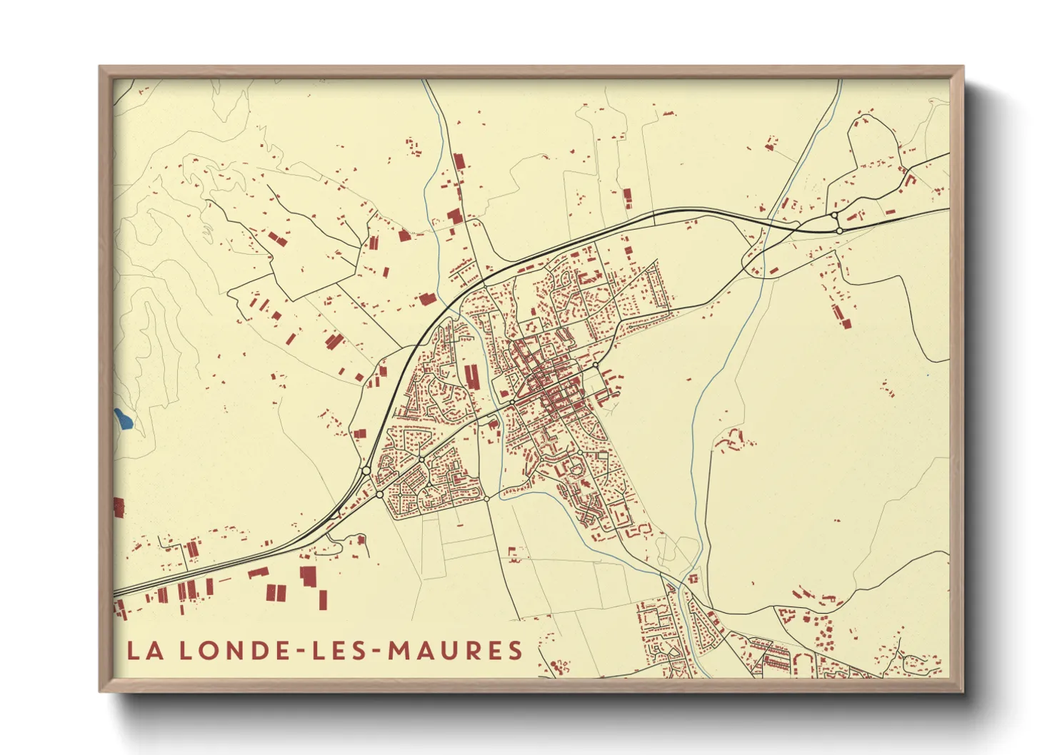 Une affiche de carte sur La Londe-les-Maures
