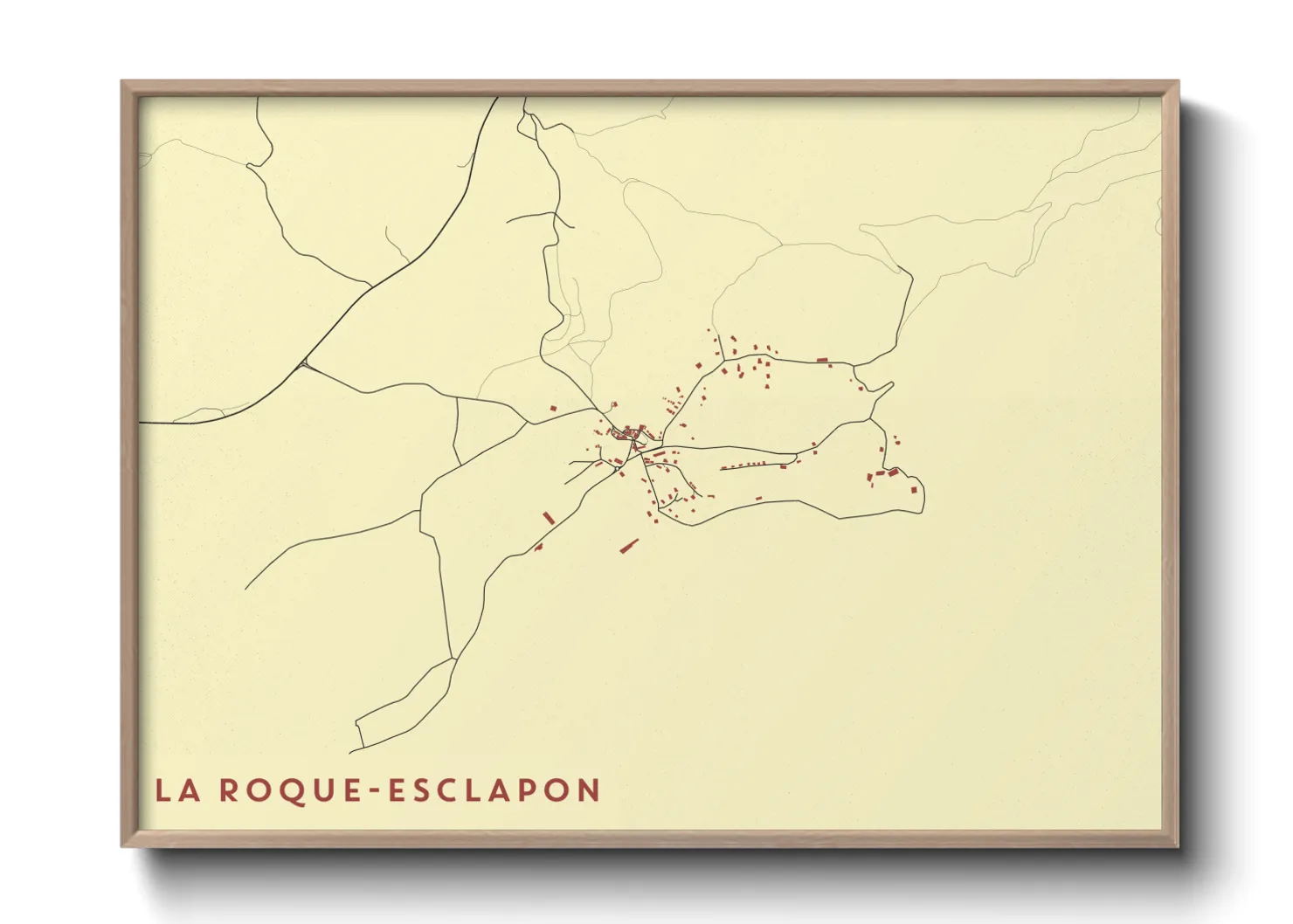 Une affiche de carte sur La Roque-Esclapon