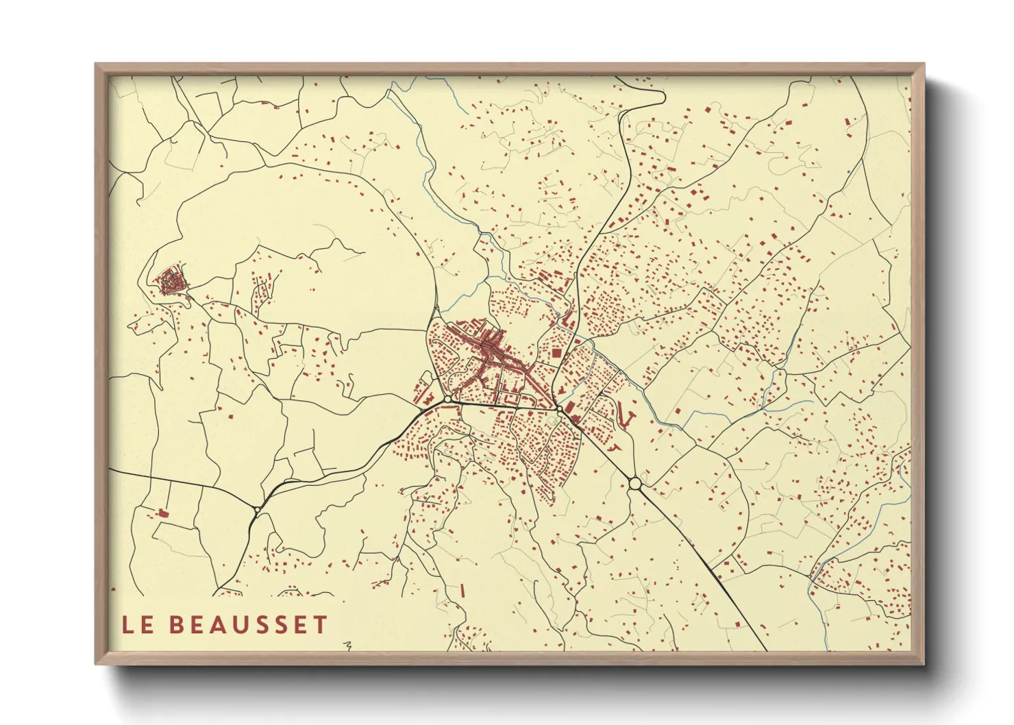 Une affiche de carte sur Le Beausset