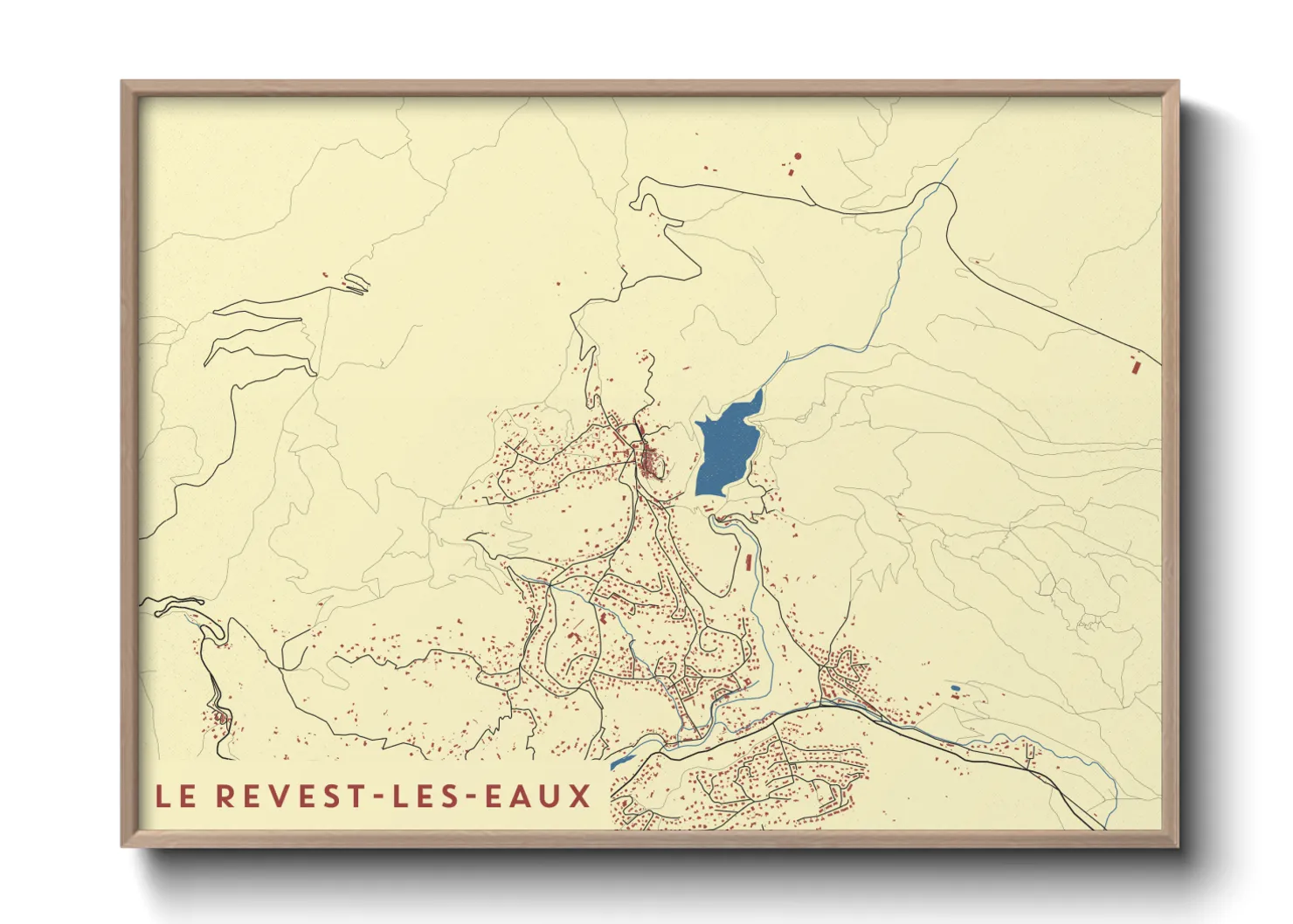 Une affiche de carte sur Le Revest-les-Eaux