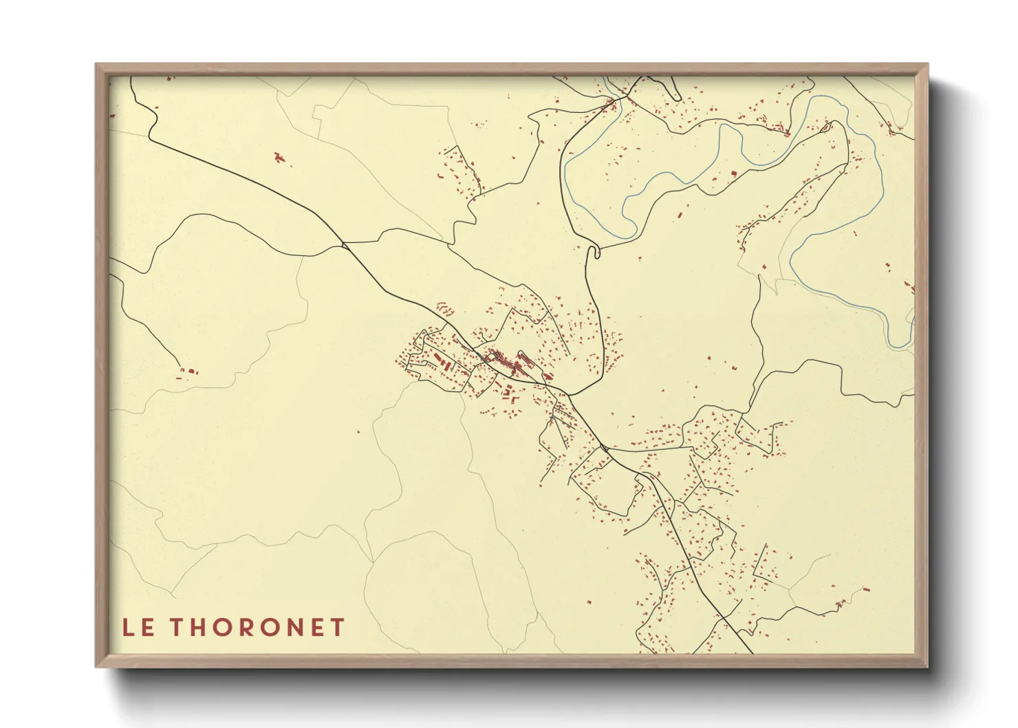 Une affiche de carte sur Le Thoronet