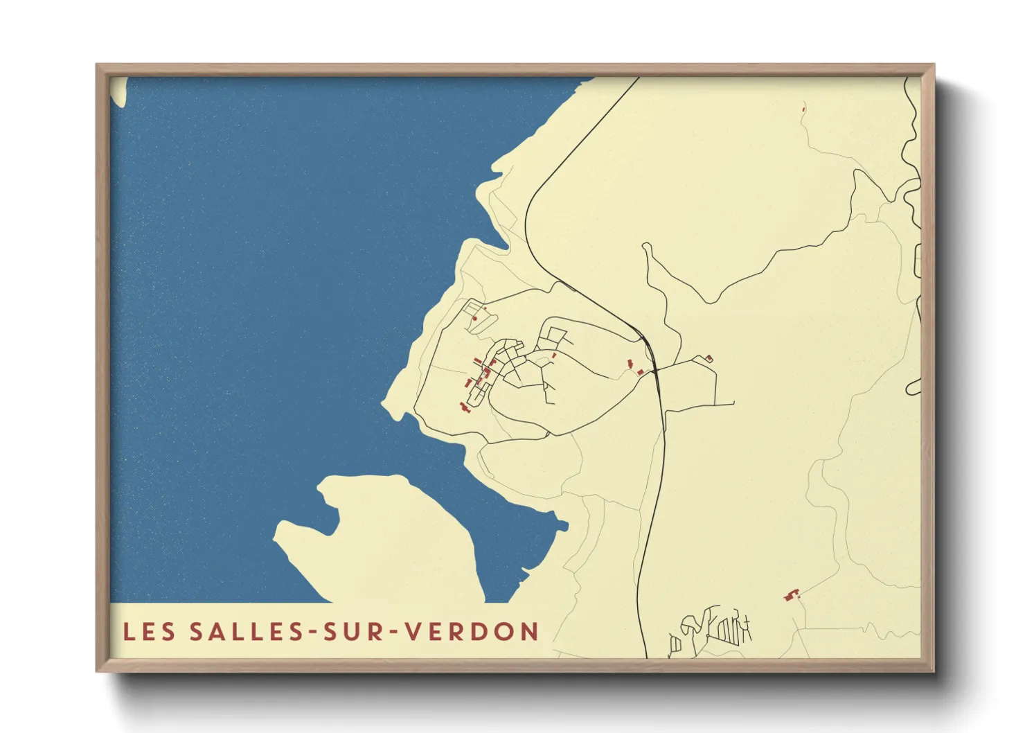 Une affiche de carte sur Les Salles-sur-Verdon