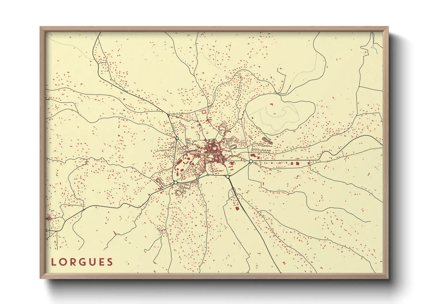 Une affiche de carte sur Lorgues