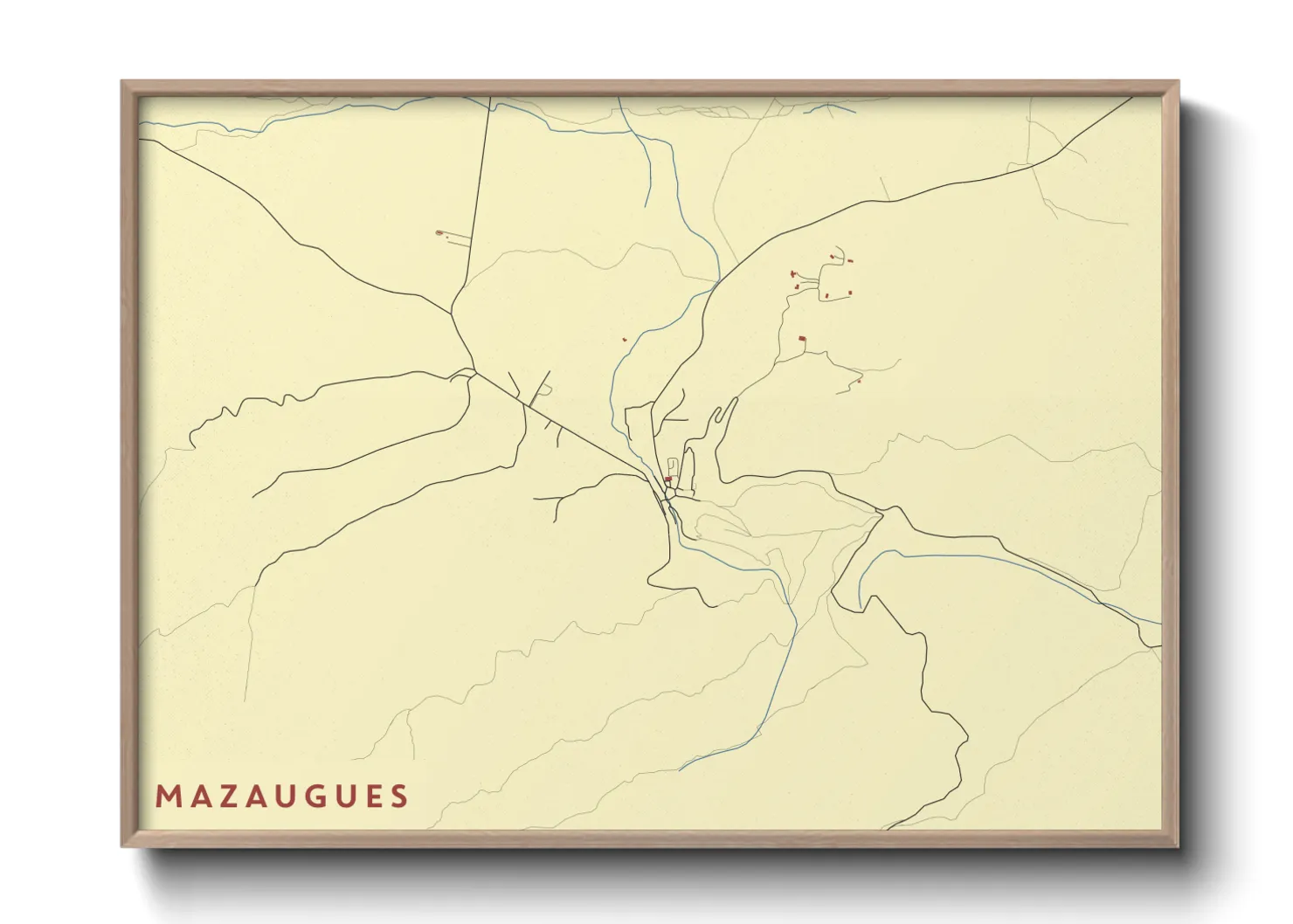 Une affiche de carte sur Mazaugues