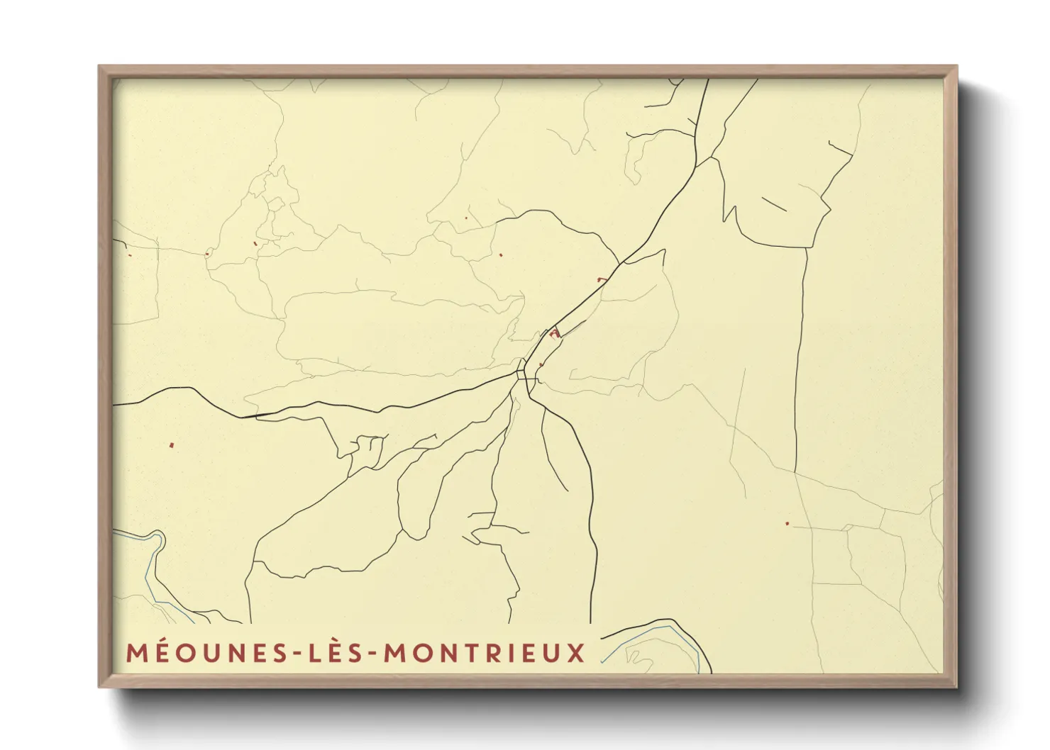 Une affiche de carte sur Méounes-lès-Montrieux