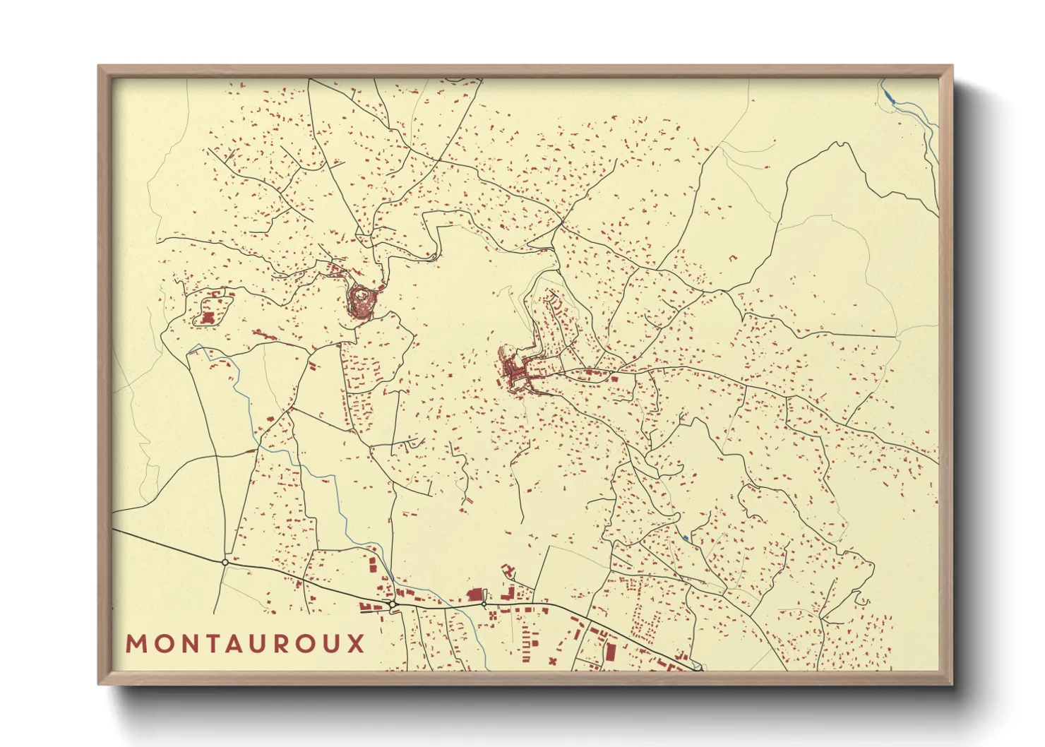 Une affiche de carte sur Montauroux