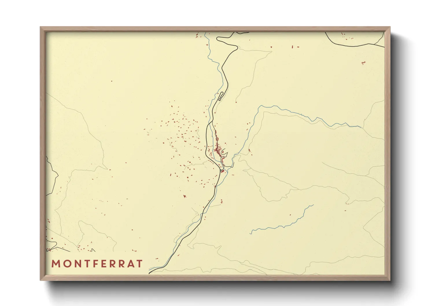Une affiche de carte sur Montferrat