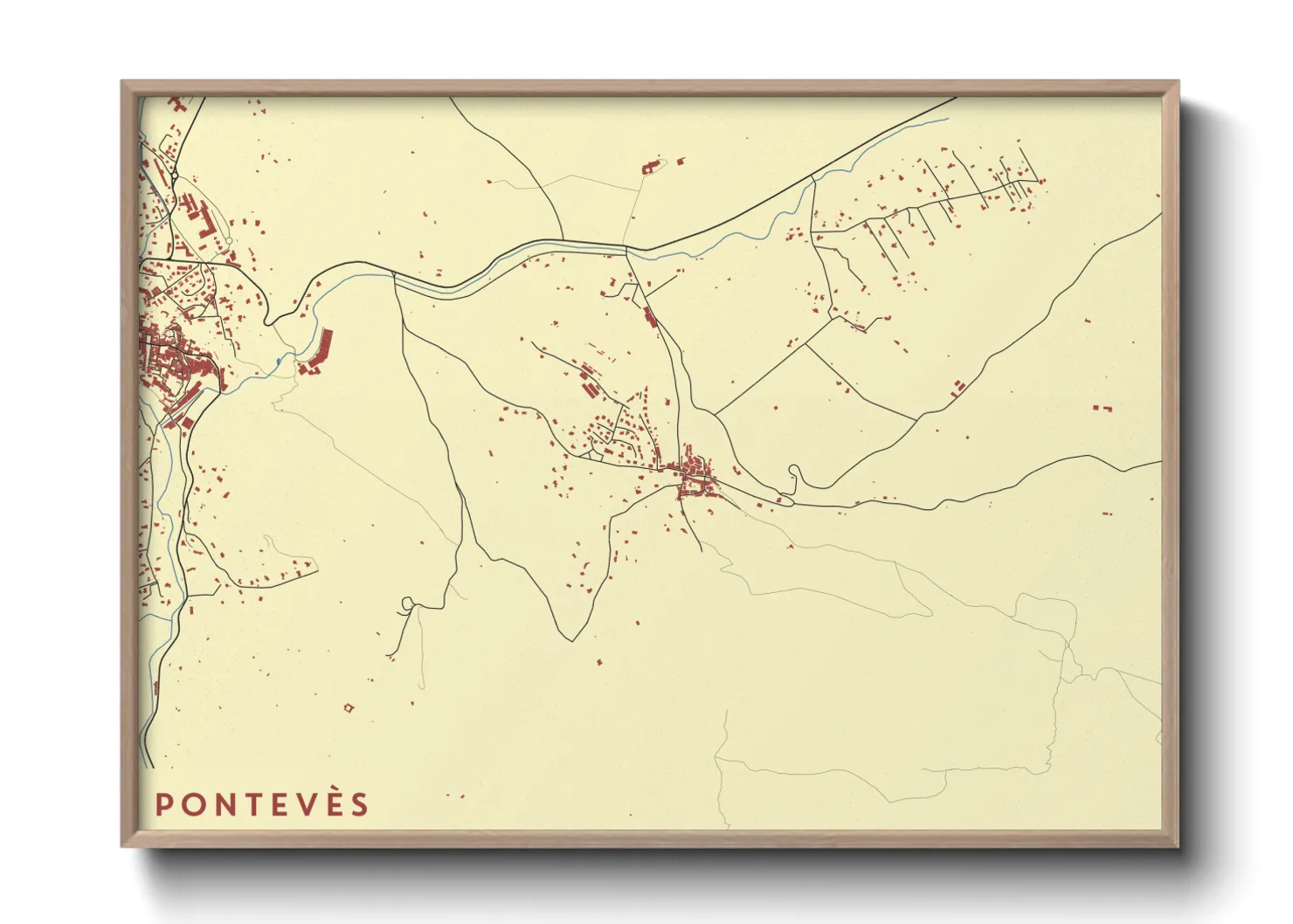 Une affiche de carte sur Pontevès
