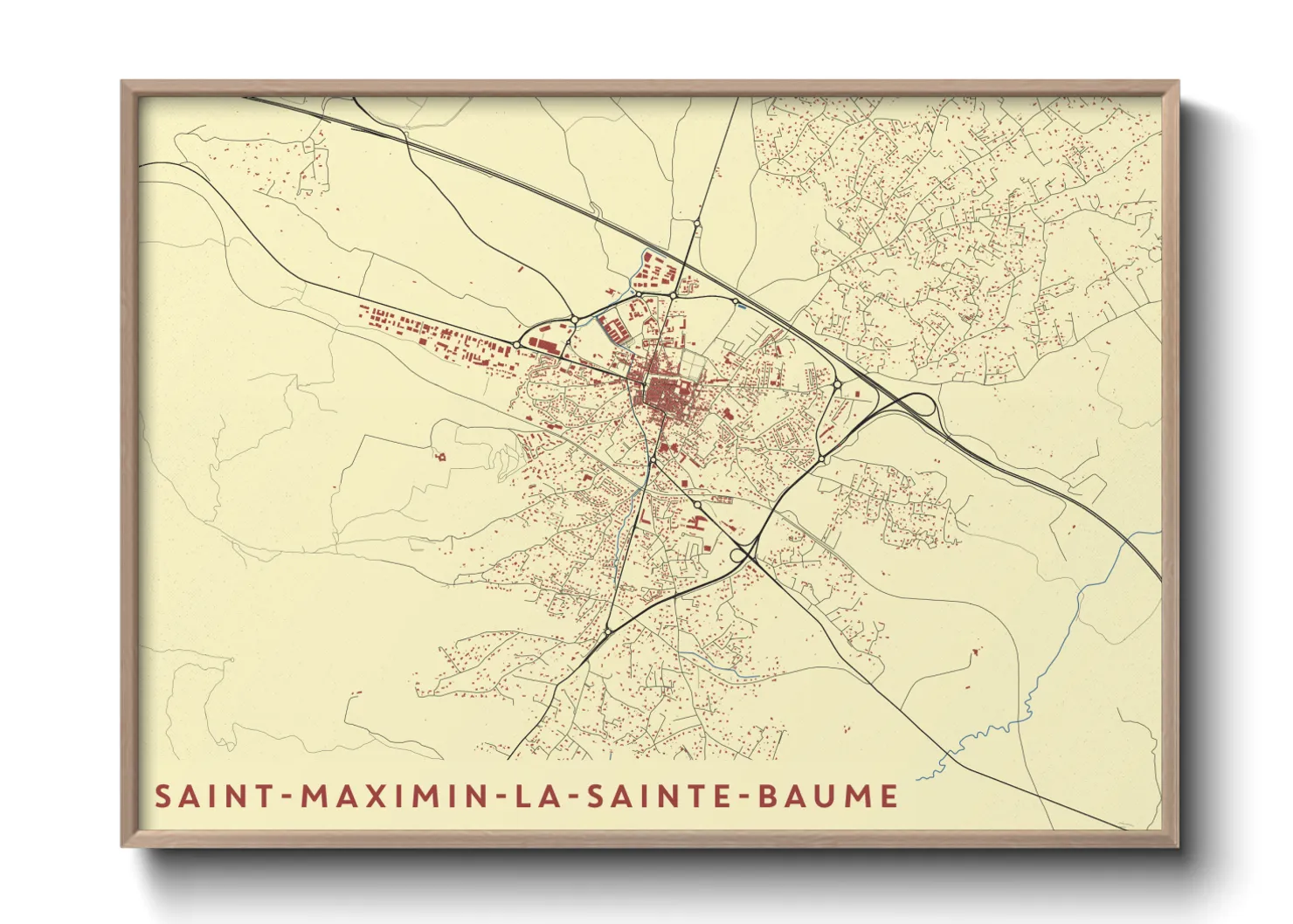 Une affiche de carte sur Saint-Maximin-la-Sainte-Baume
