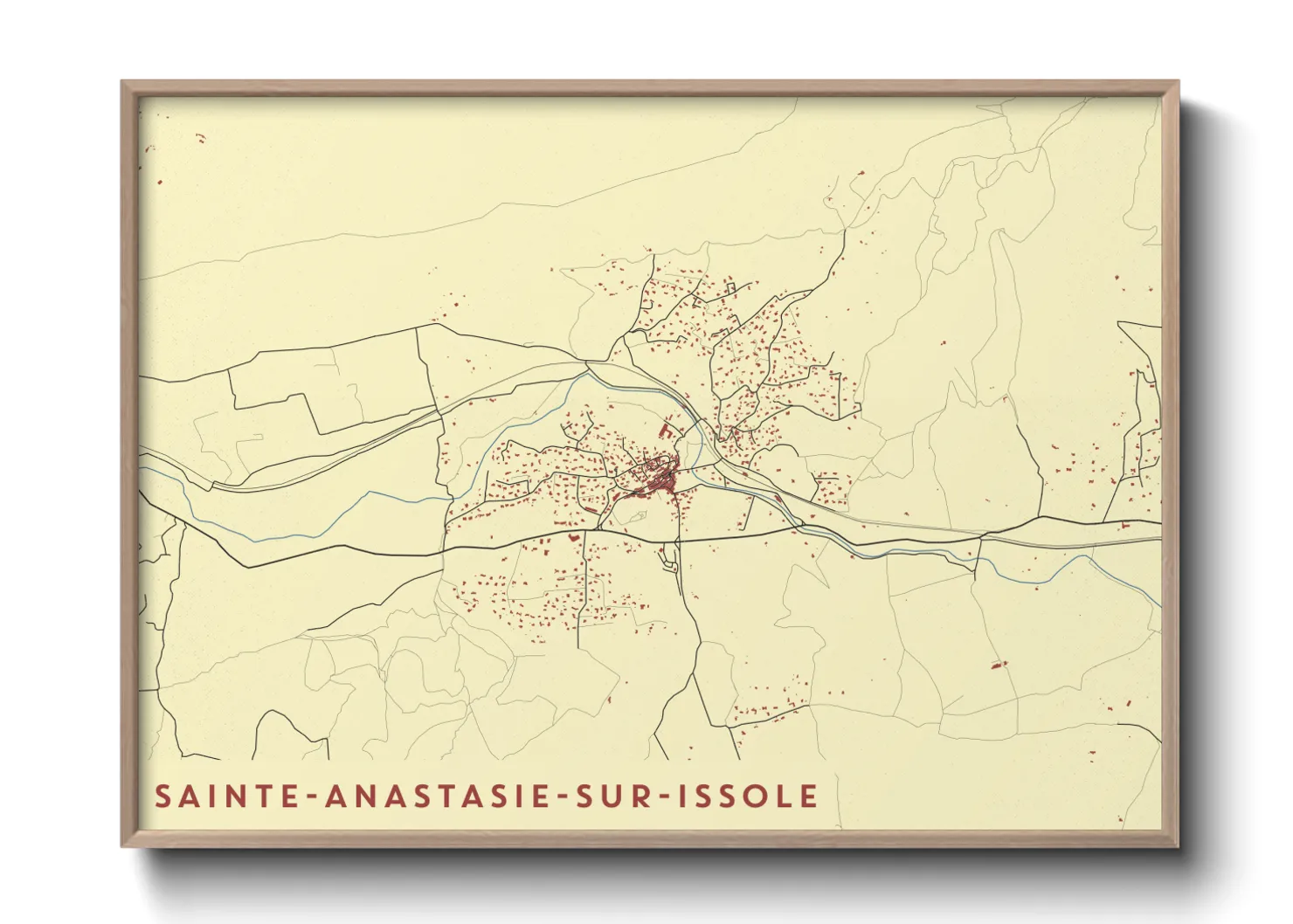 Une affiche de carte sur Sainte-Anastasie-sur-Issole