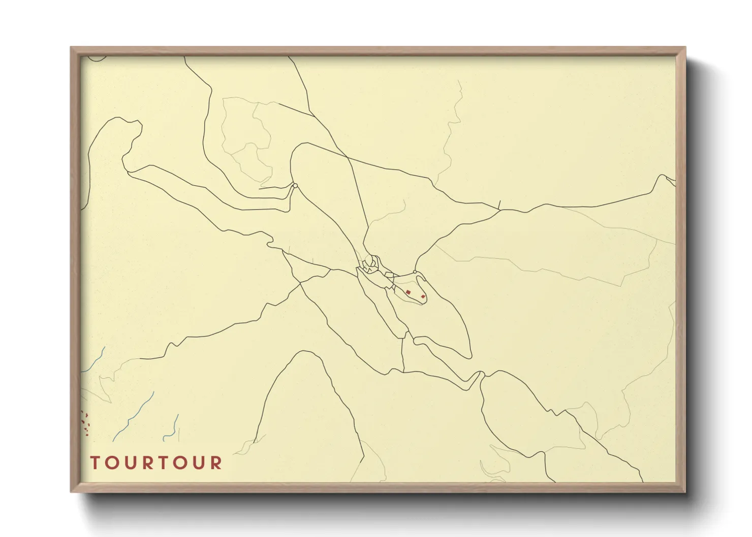 Une affiche de carte sur Tourtour