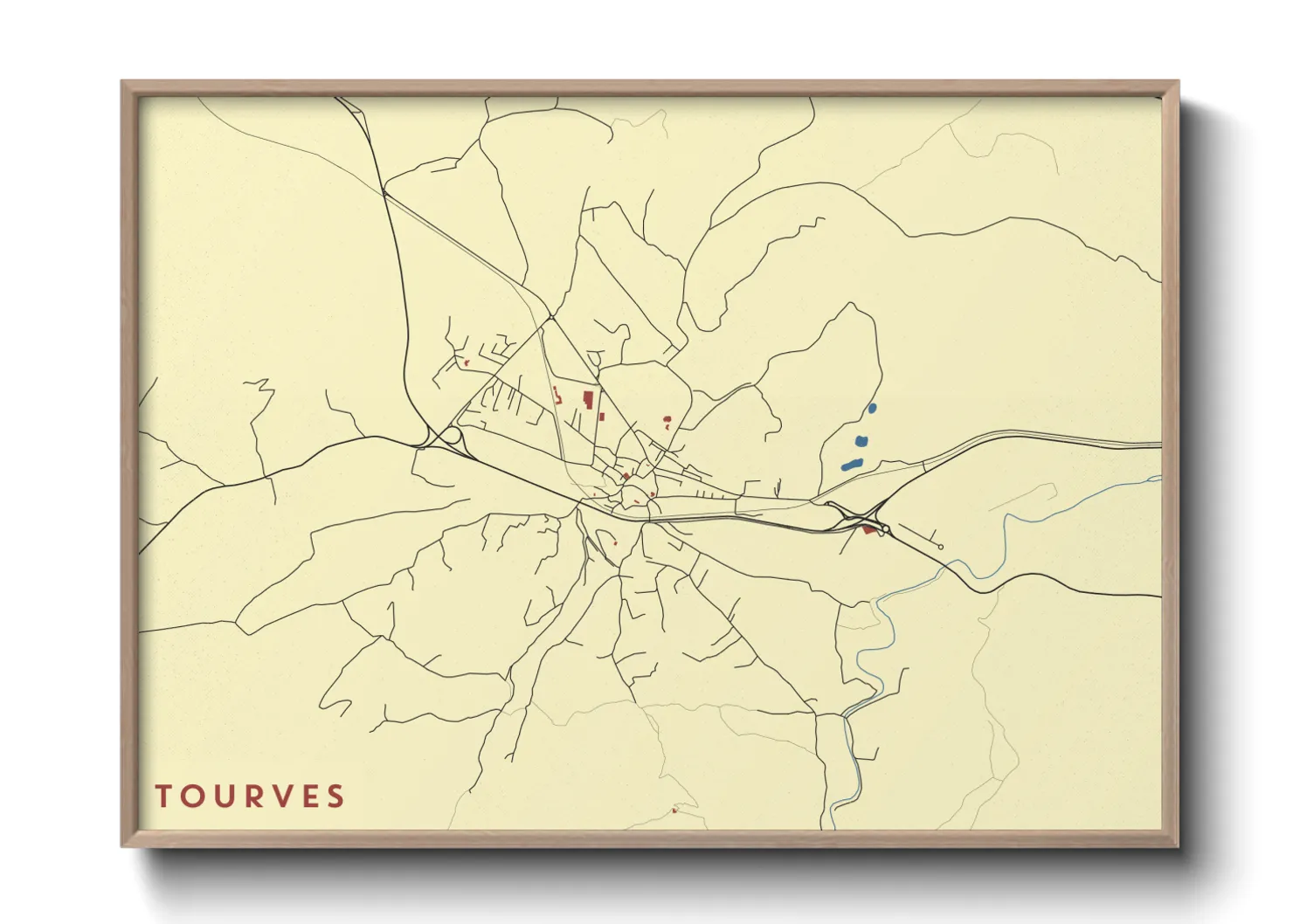 Une affiche de carte sur Tourves