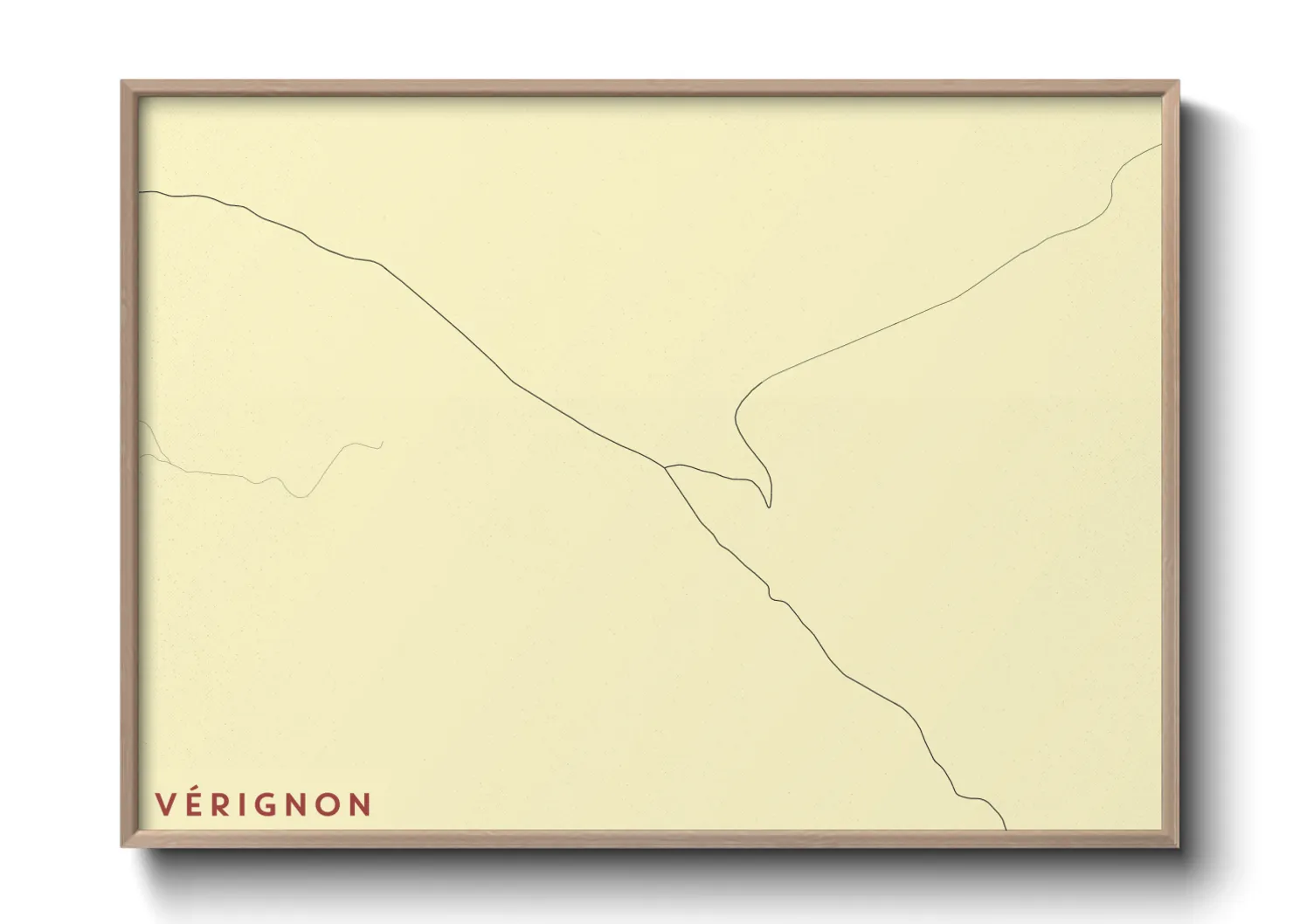 Une affiche de carte sur Vérignon