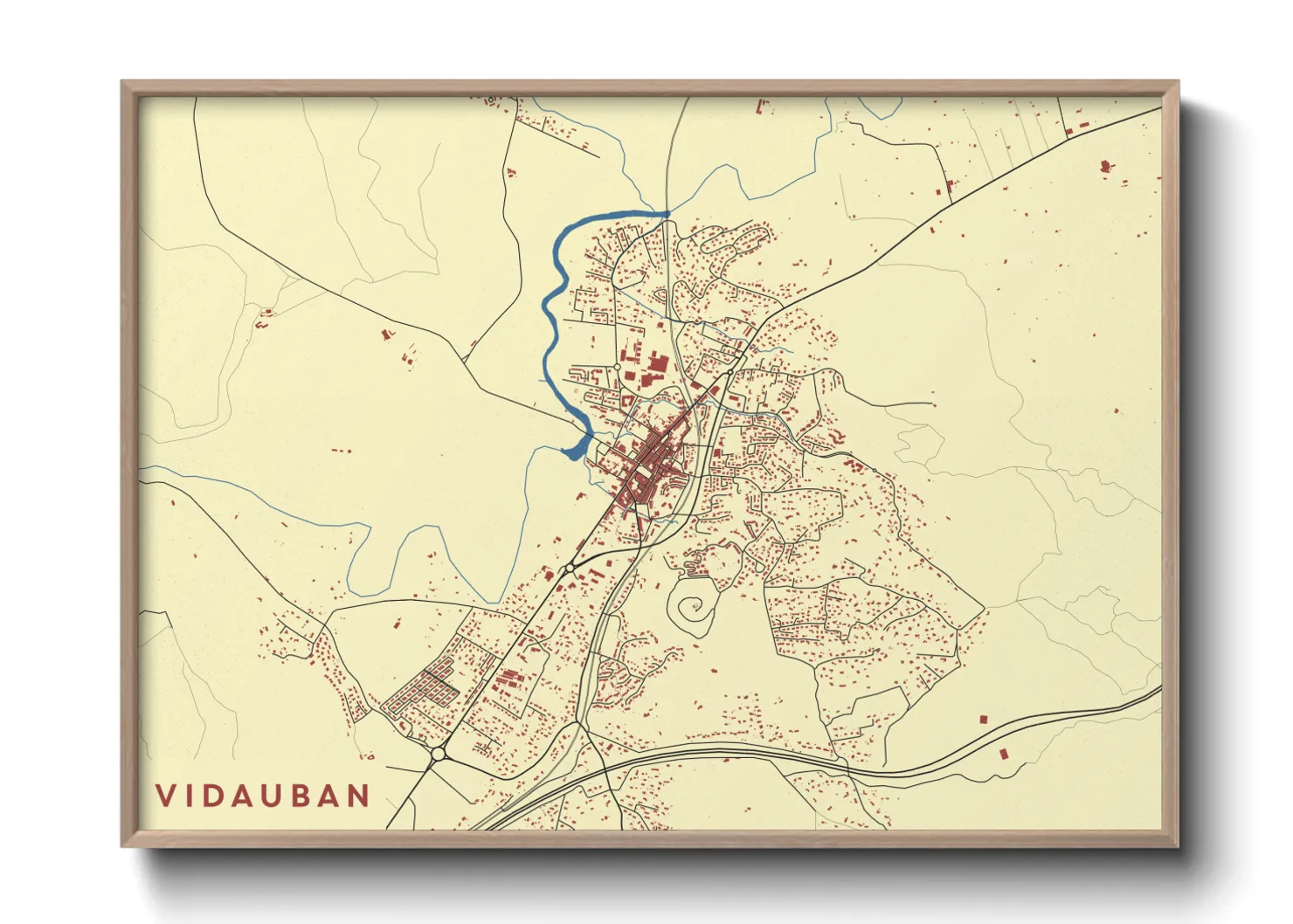 Une affiche de carte sur Vidauban