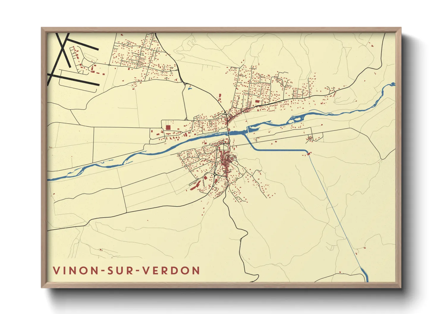 Une affiche de carte sur Vinon-sur-Verdon