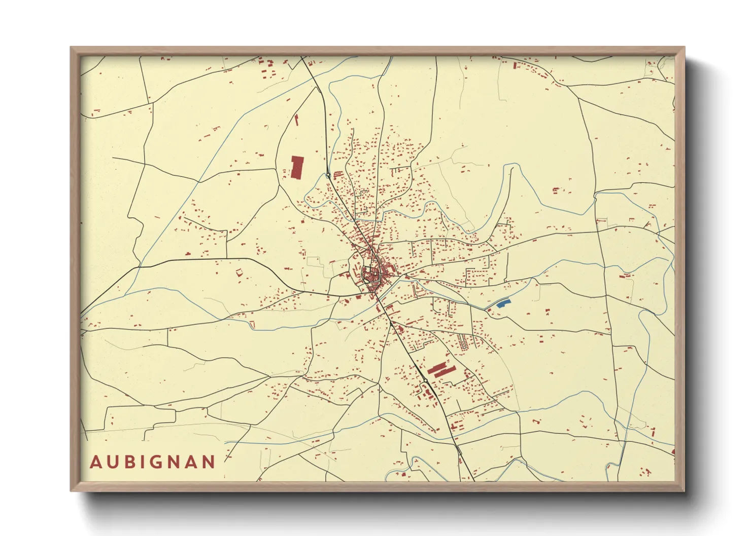 Une affiche de carte sur Aubignan