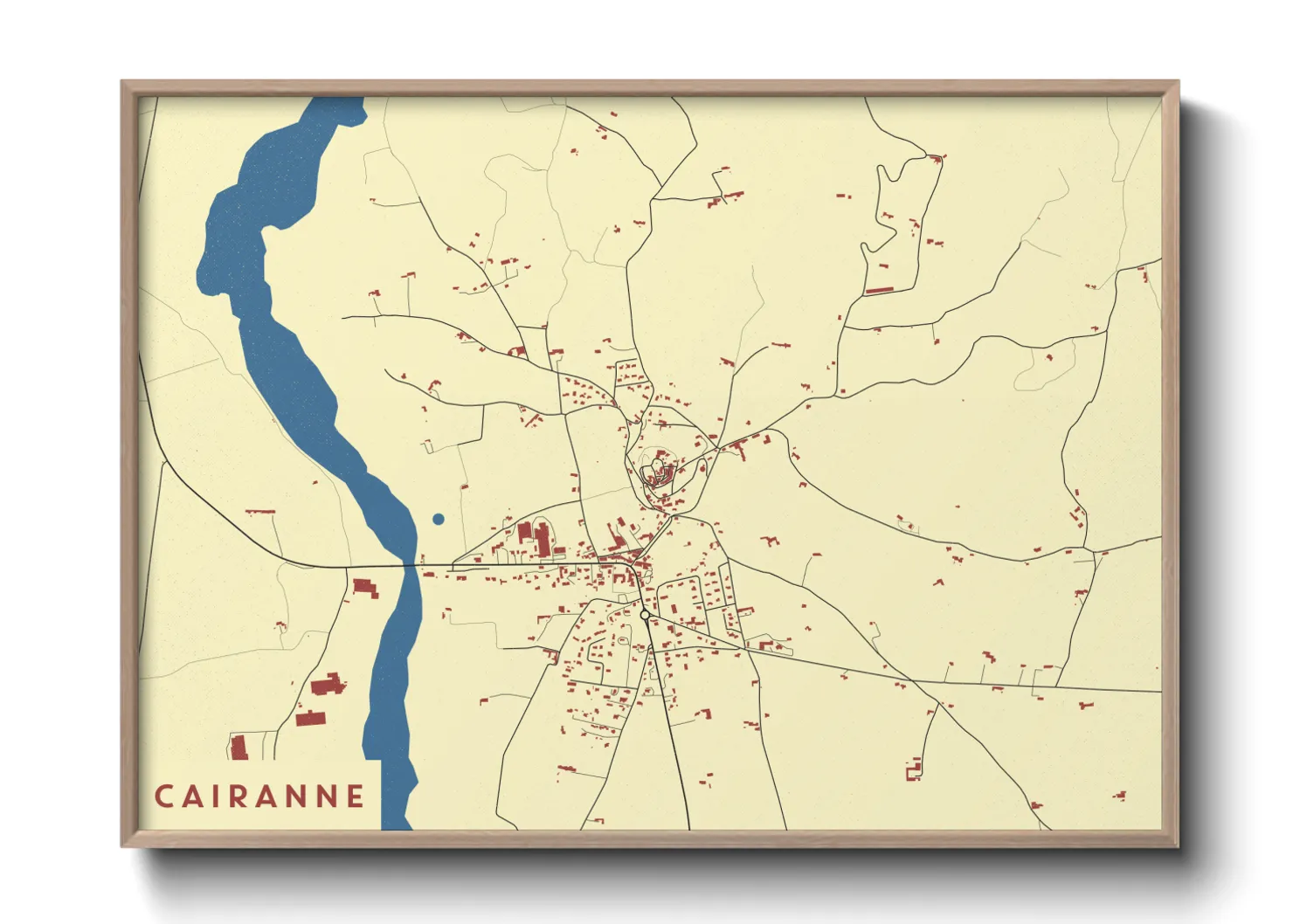 Une affiche de carte sur Cairanne