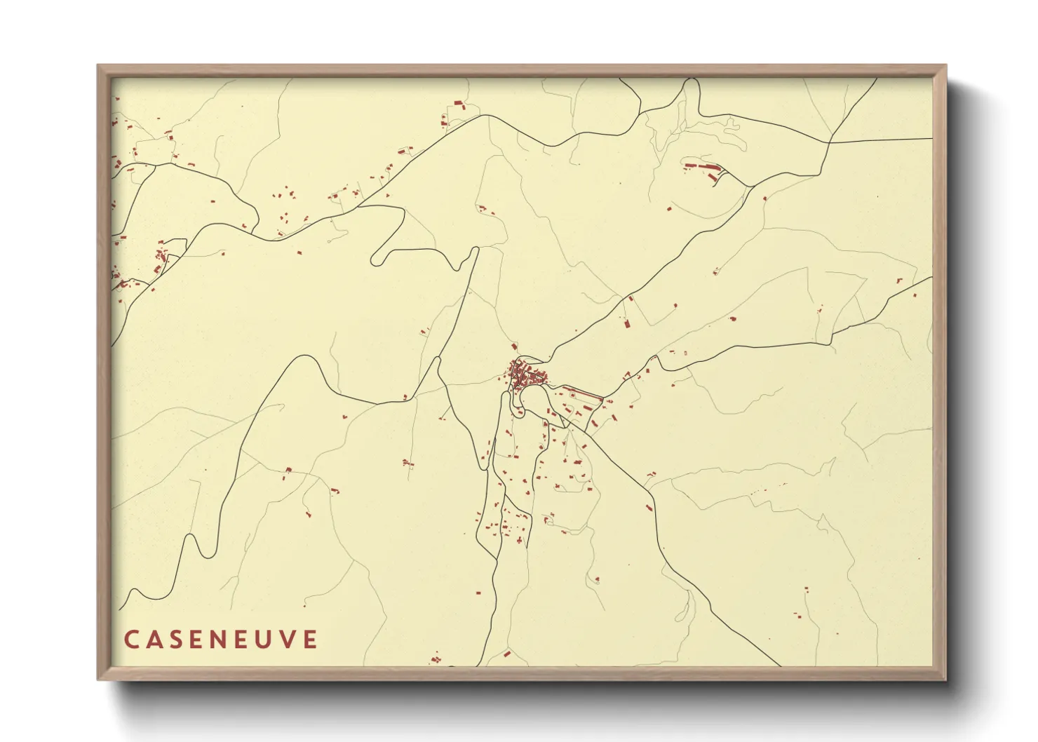 Une affiche de carte sur Caseneuve