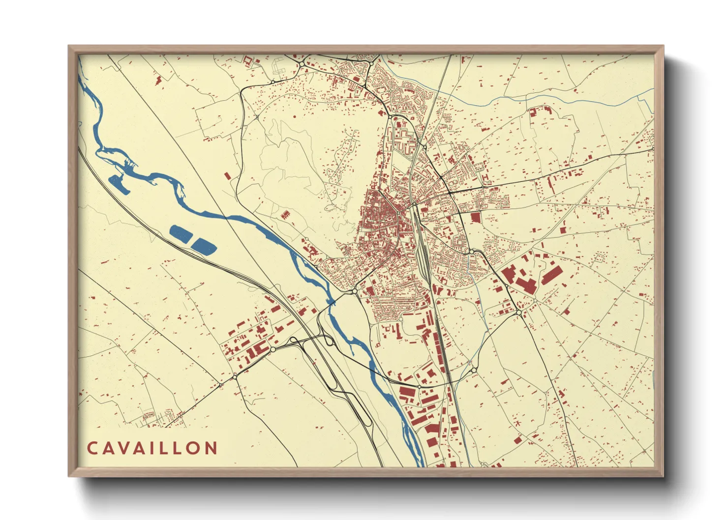 Une affiche de carte sur Cavaillon