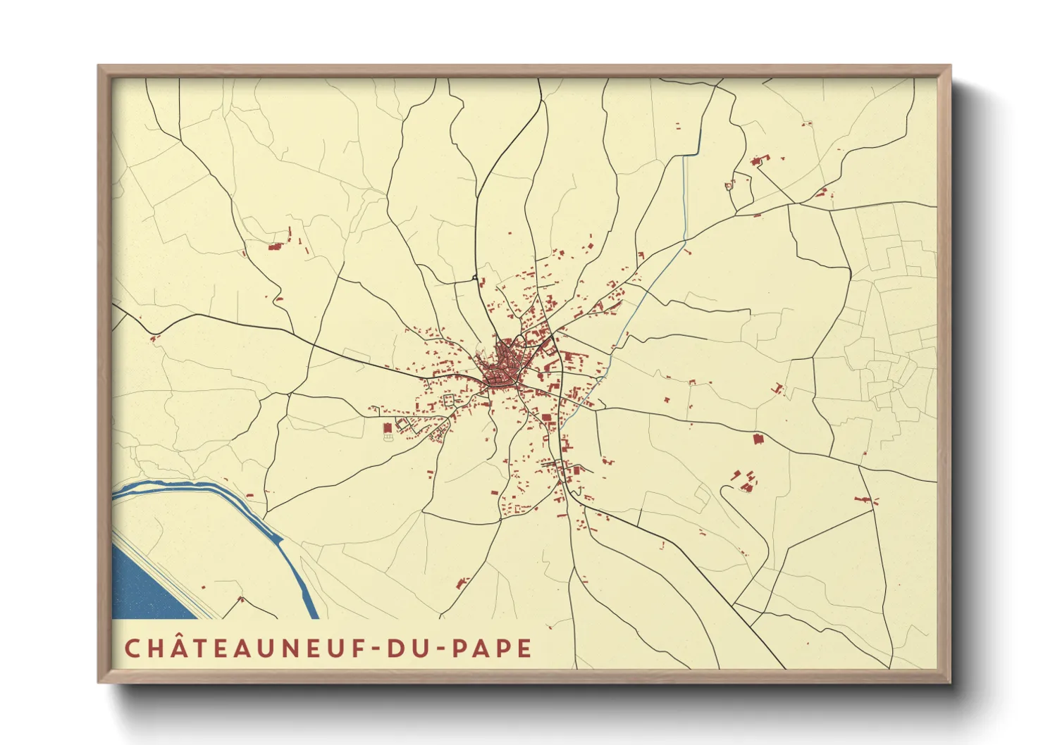 Une affiche de carte sur Châteauneuf-du-Pape