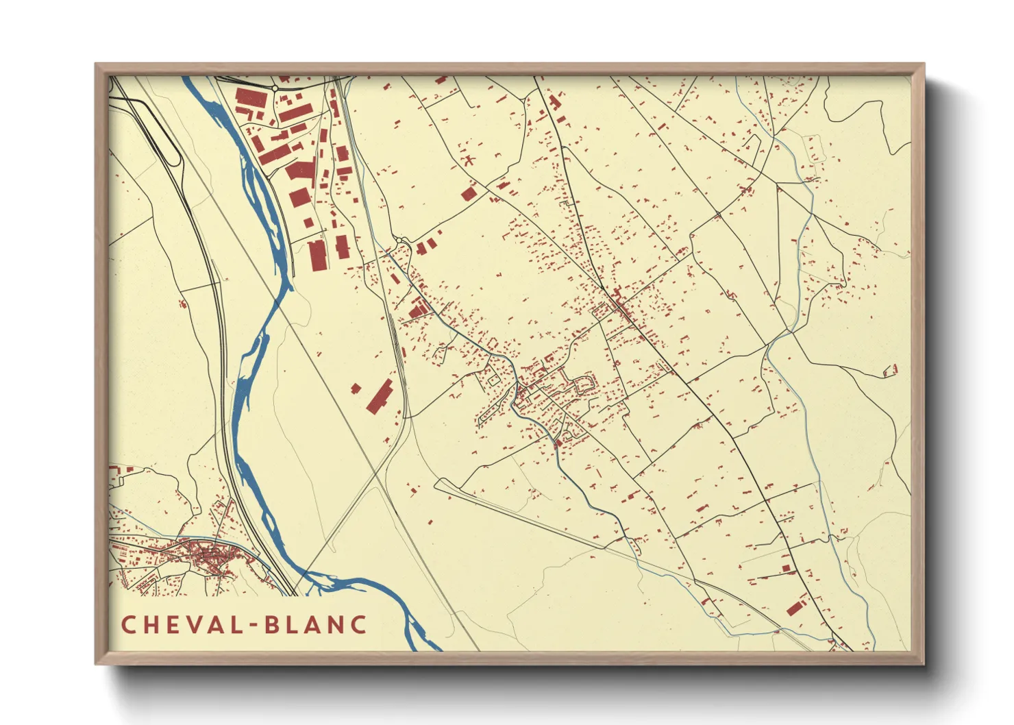 Une affiche de carte sur Cheval-Blanc