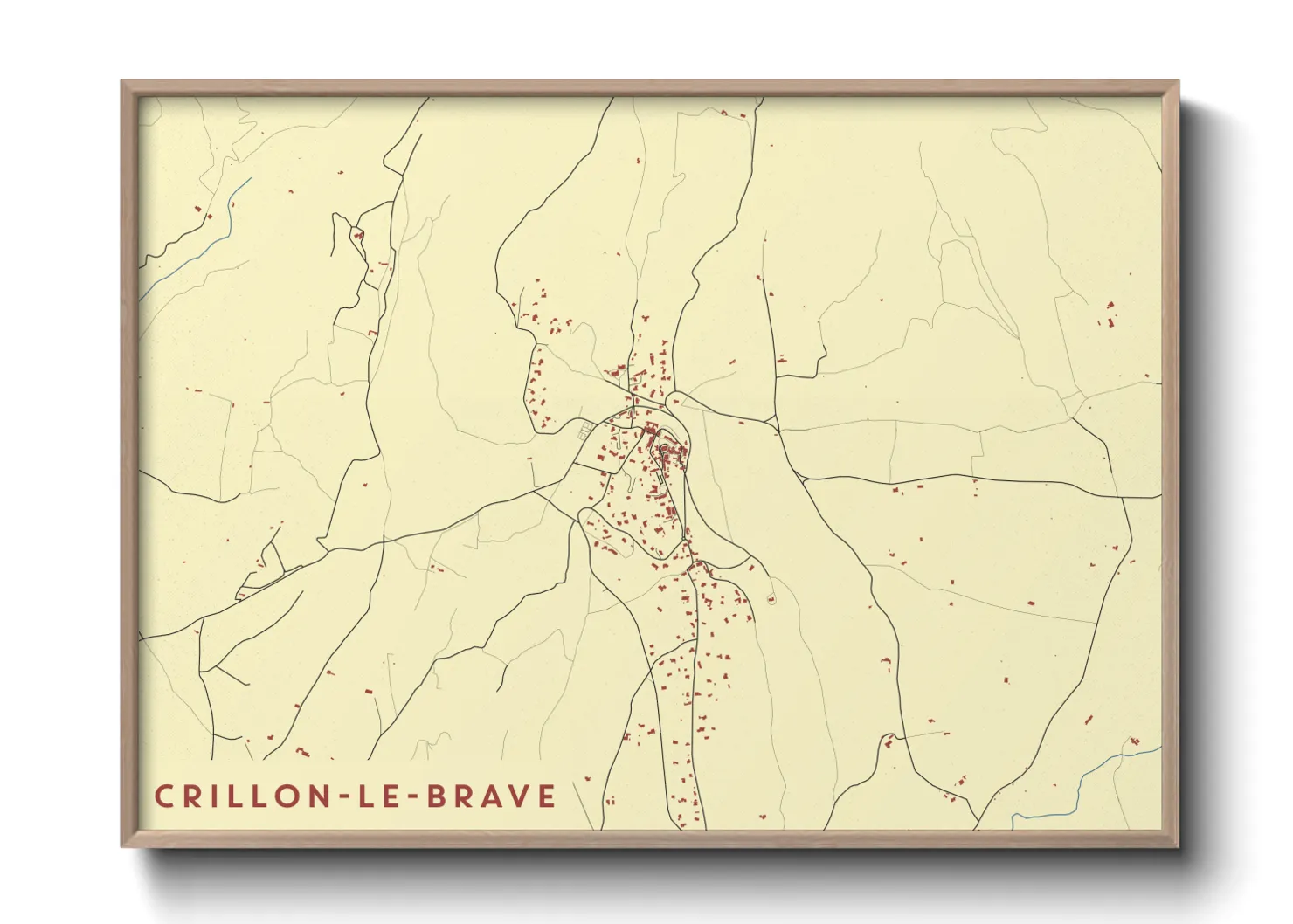 Une affiche de carte sur Crillon-le-Brave
