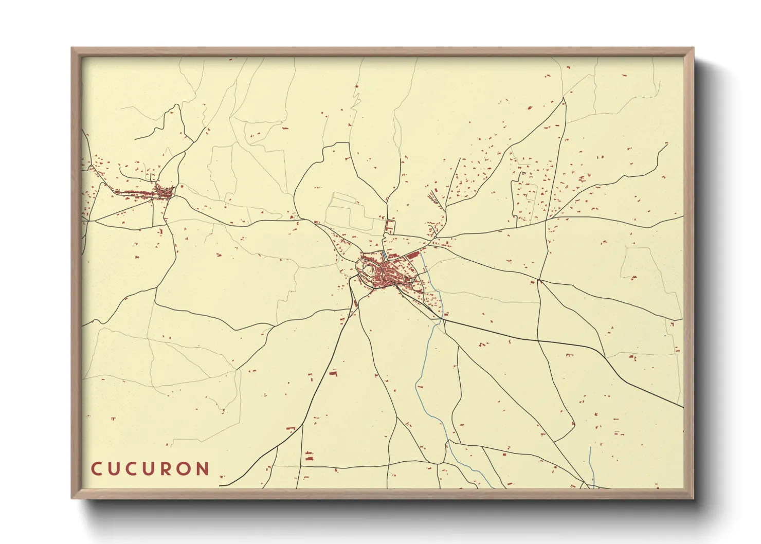 Une affiche de carte sur Cucuron