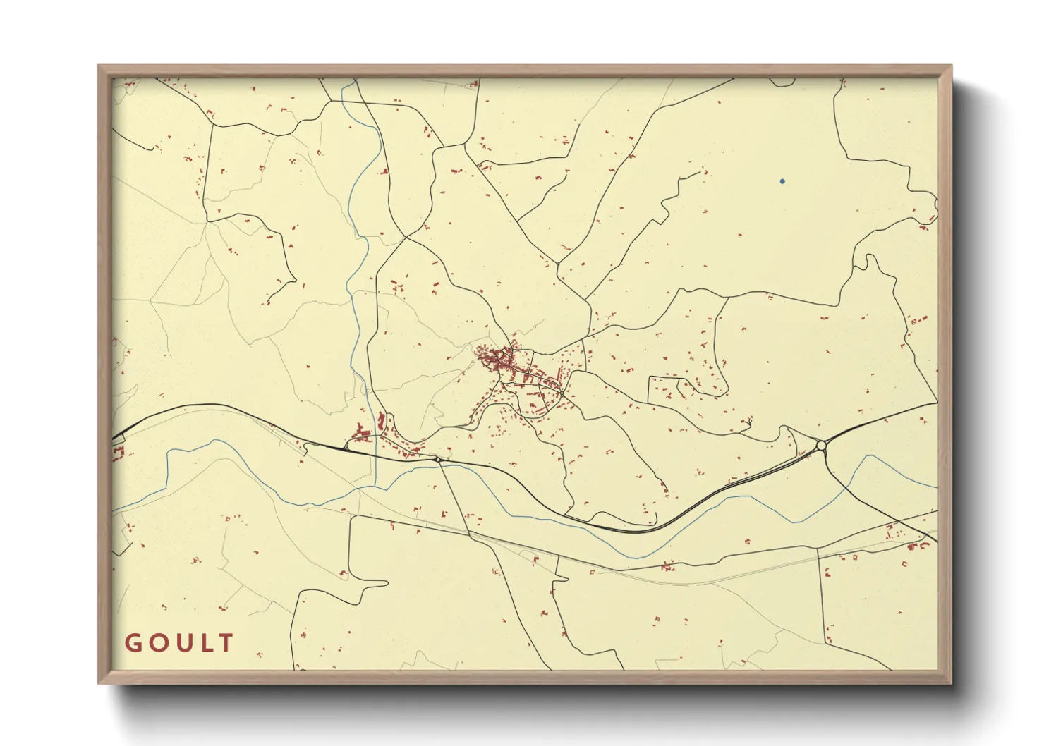 Une affiche de carte sur Goult