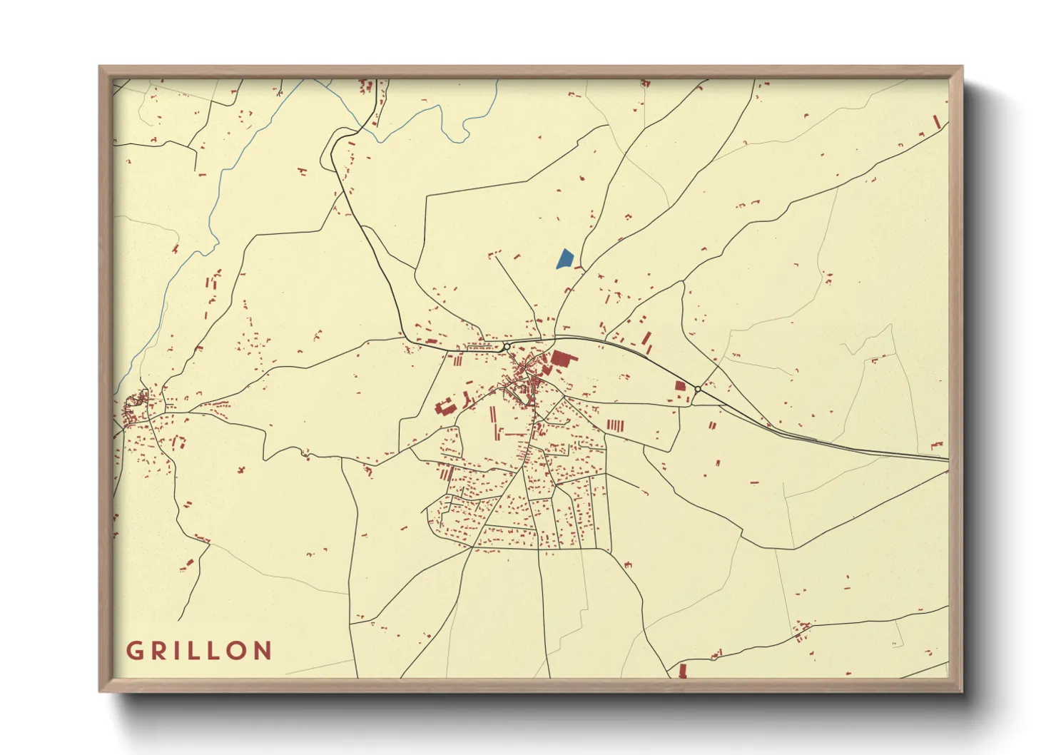 Une affiche de carte sur Grillon