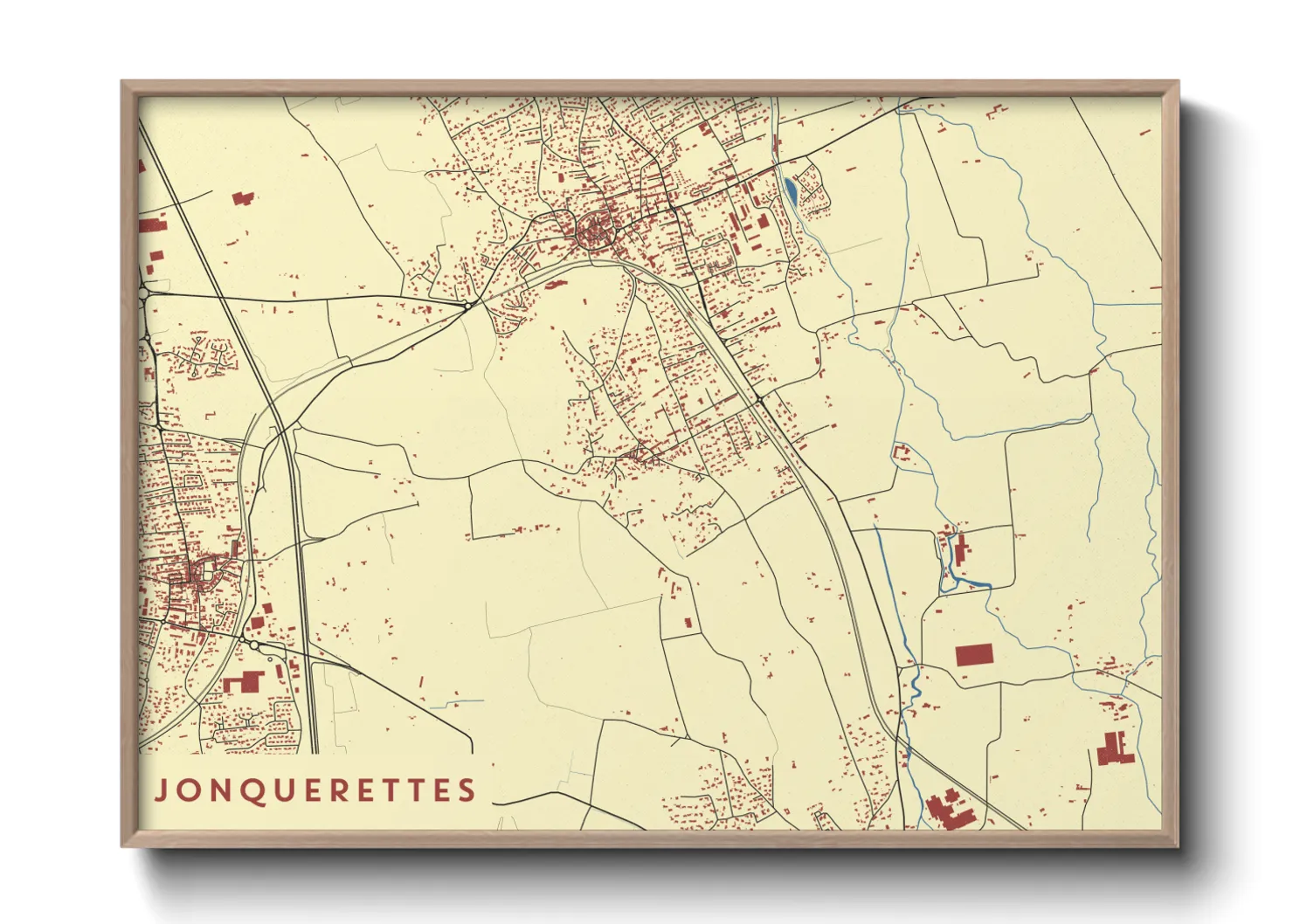 Une affiche de carte sur Jonquerettes