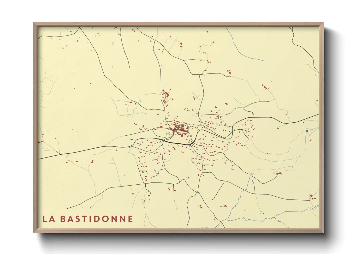 Une affiche de carte sur La Bastidonne