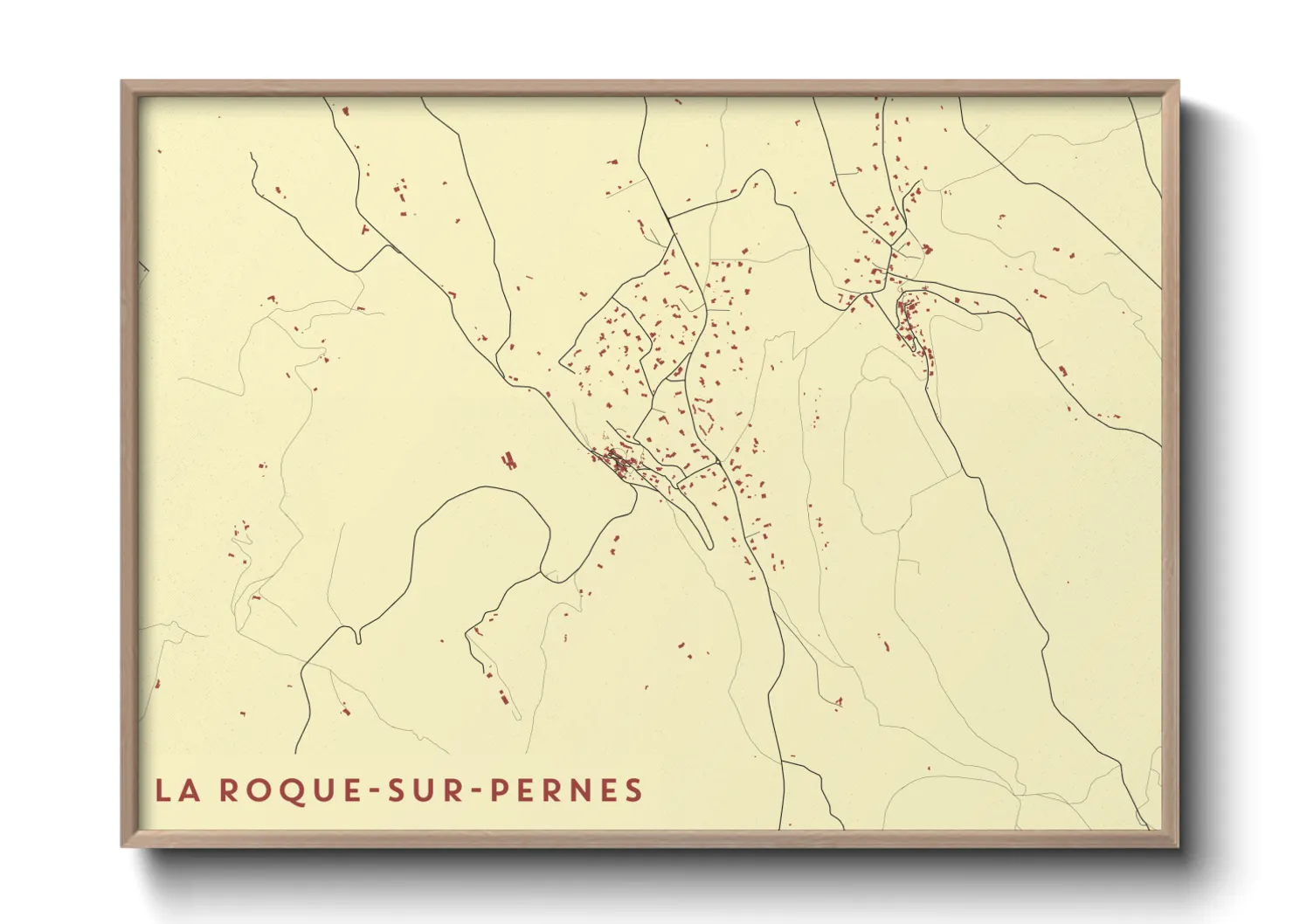 Une affiche de carte sur La Roque-sur-Pernes