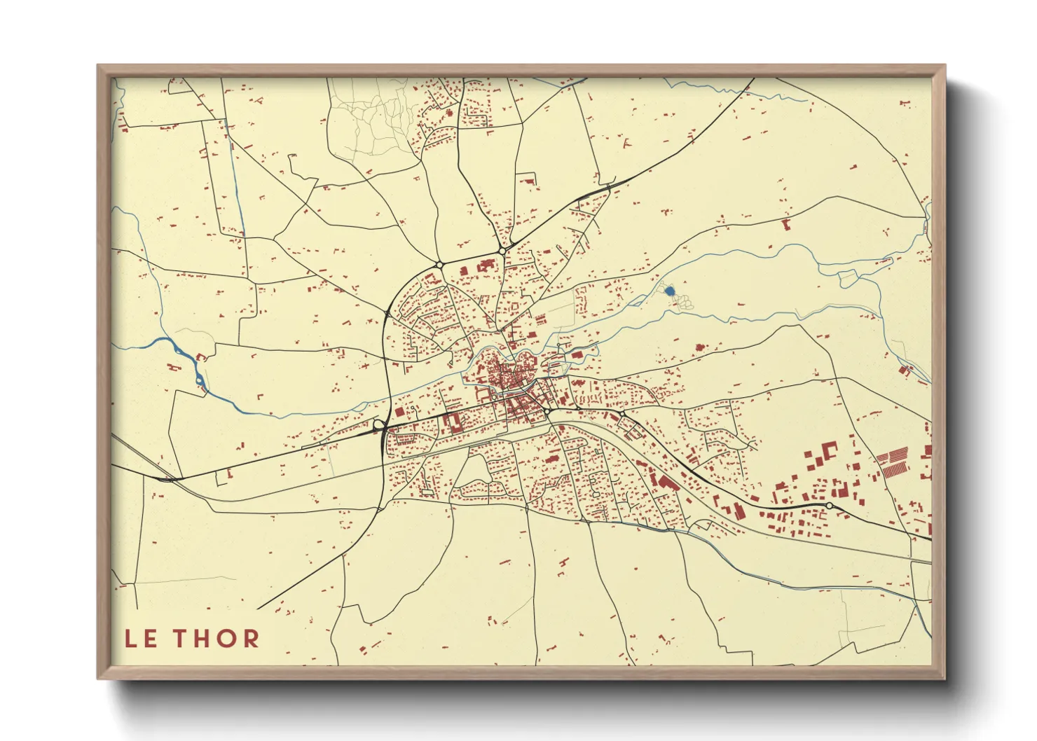 Une affiche de carte sur Le Thor