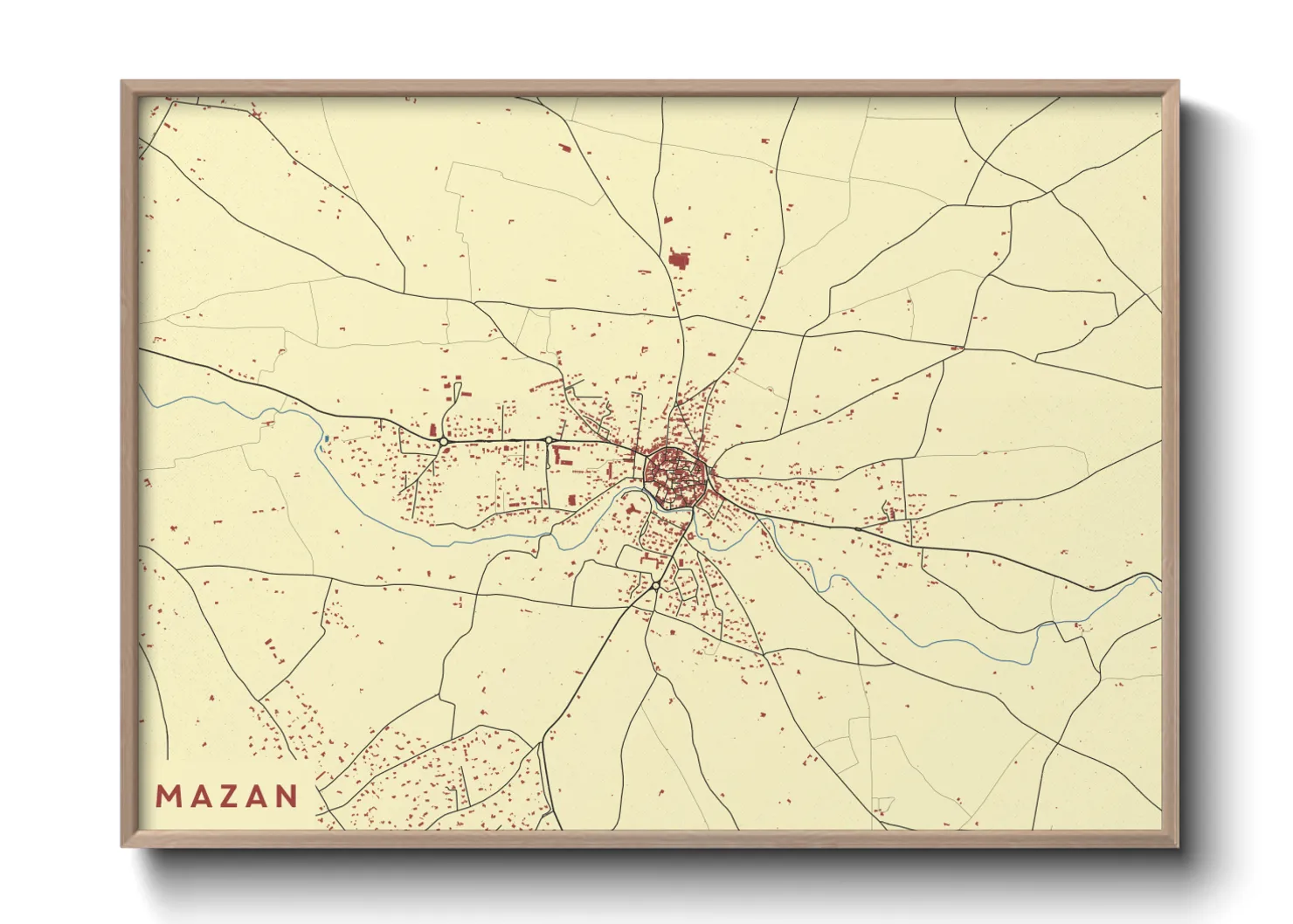 Une affiche de carte sur Mazan