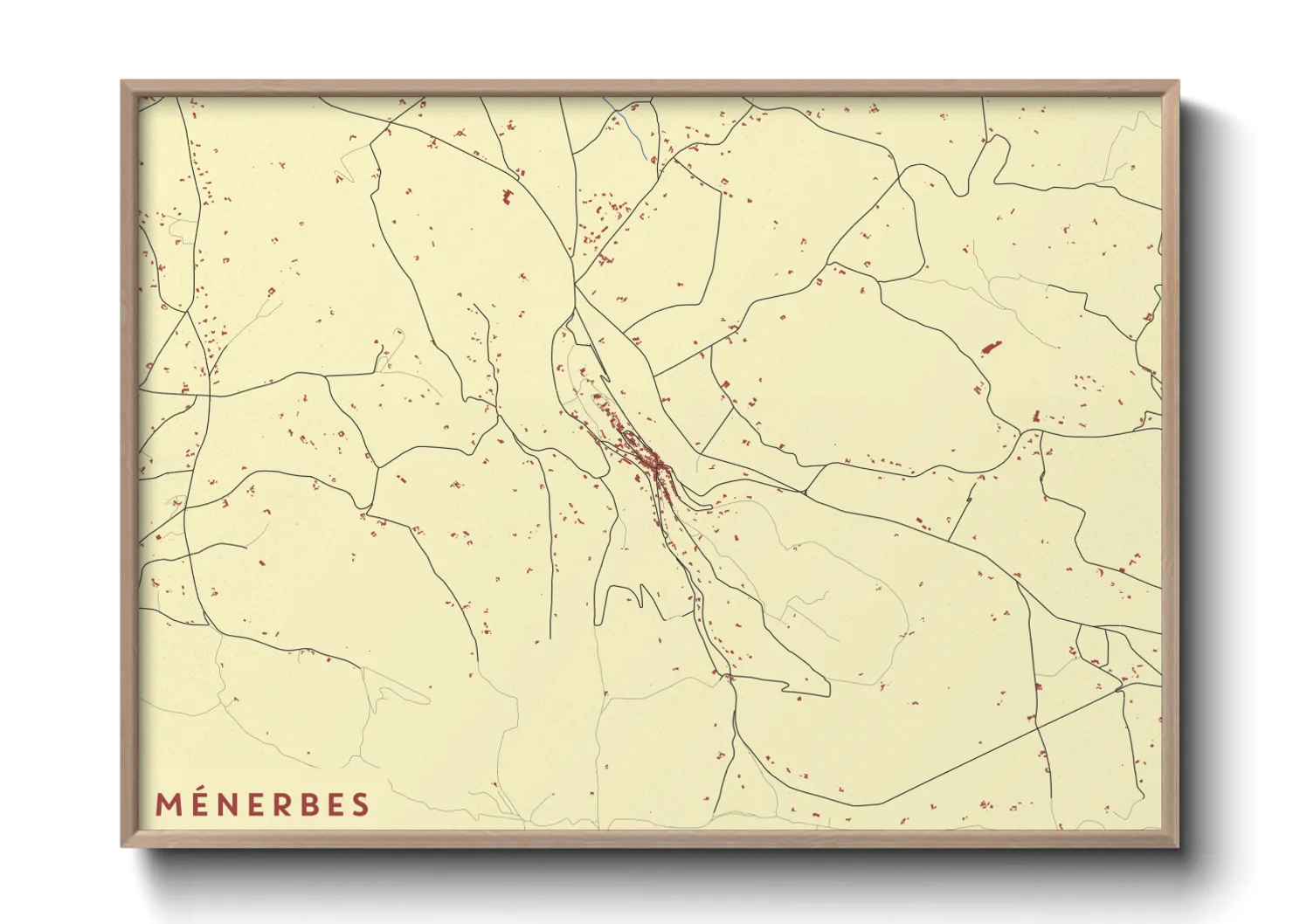 Une affiche de carte sur Ménerbes