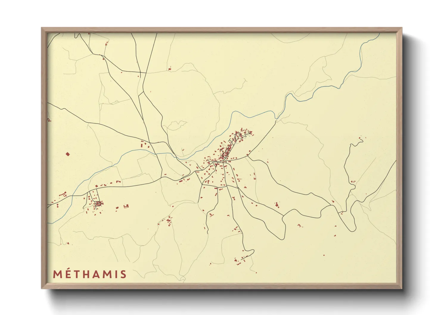 Une affiche de carte sur Méthamis