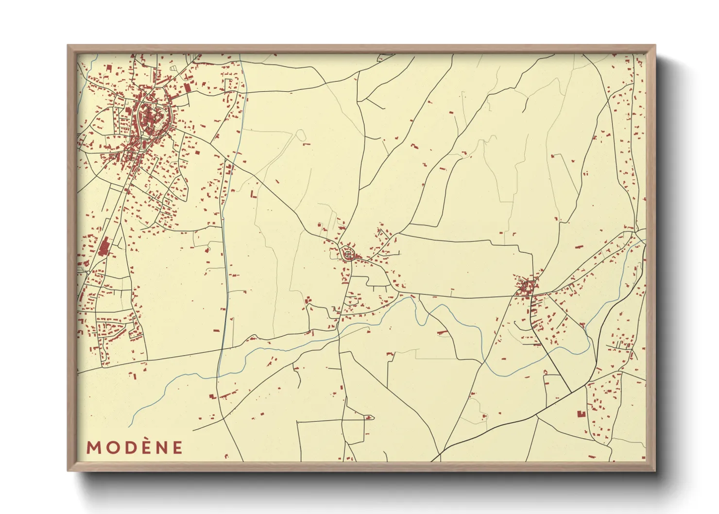 Une affiche de carte sur Modène