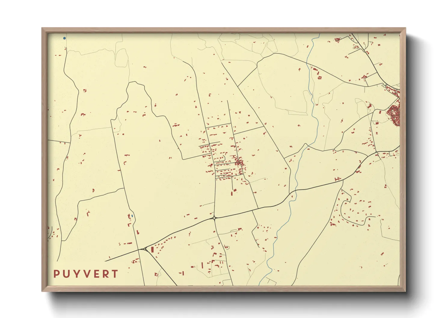 Une affiche de carte sur Puyvert