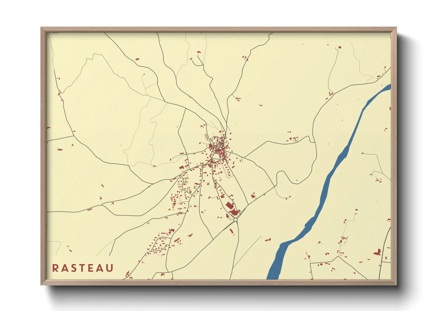 Une affiche de carte sur Rasteau