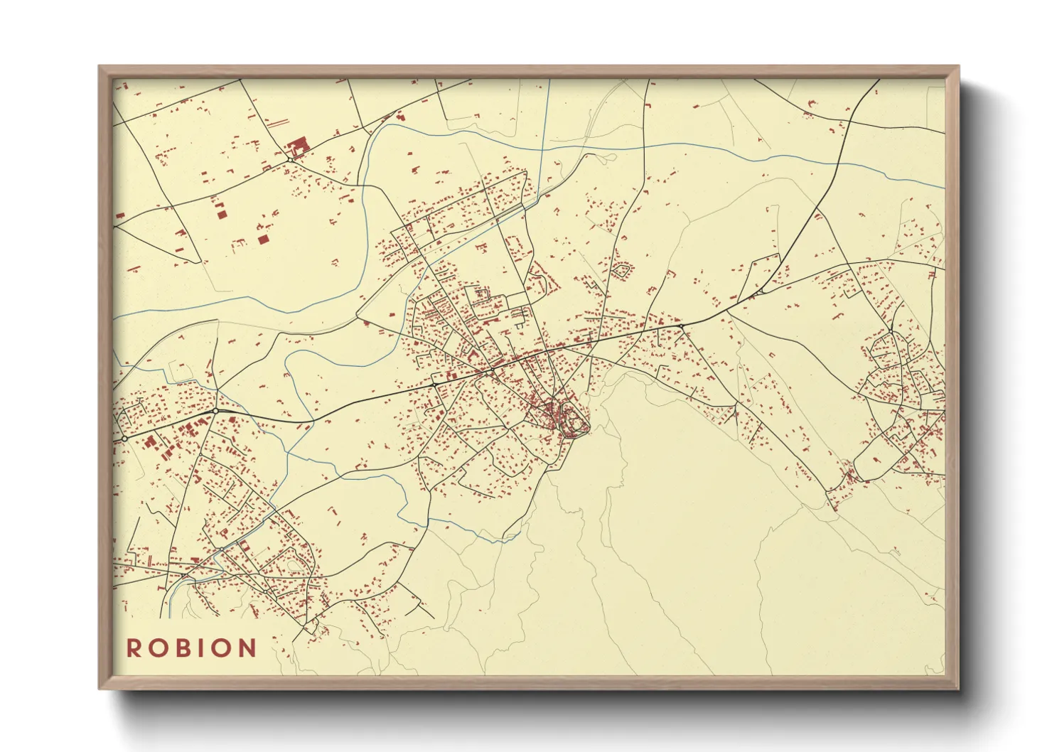 Une affiche de carte sur Robion