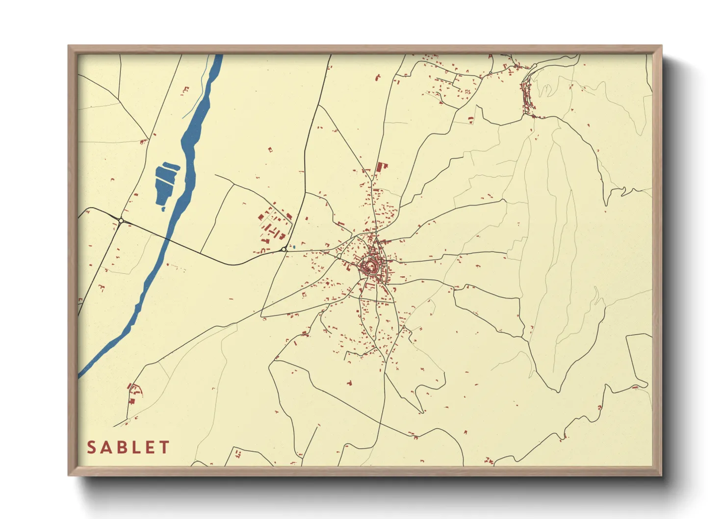 Une affiche de carte sur Sablet