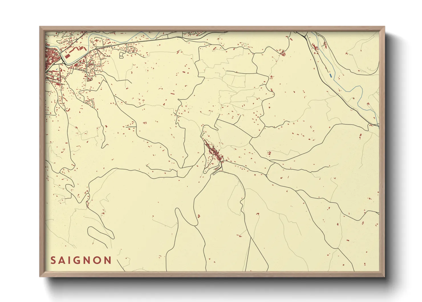 Une affiche de carte sur Saignon
