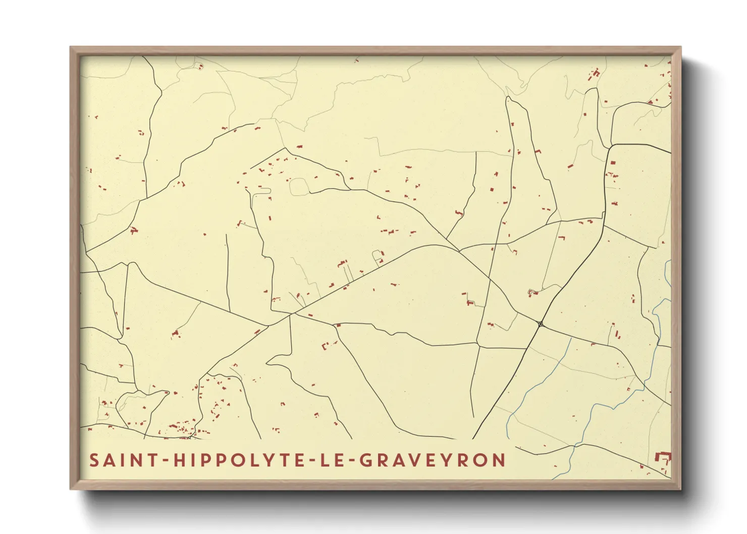 Une affiche de carte sur Saint-Hippolyte-le-Graveyron
